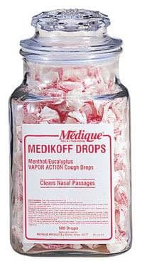 Medikoff Cough Drops, 7.6mg, Cherry Flavor, 75/Package - Medikoff Cough Drops - Image 1
