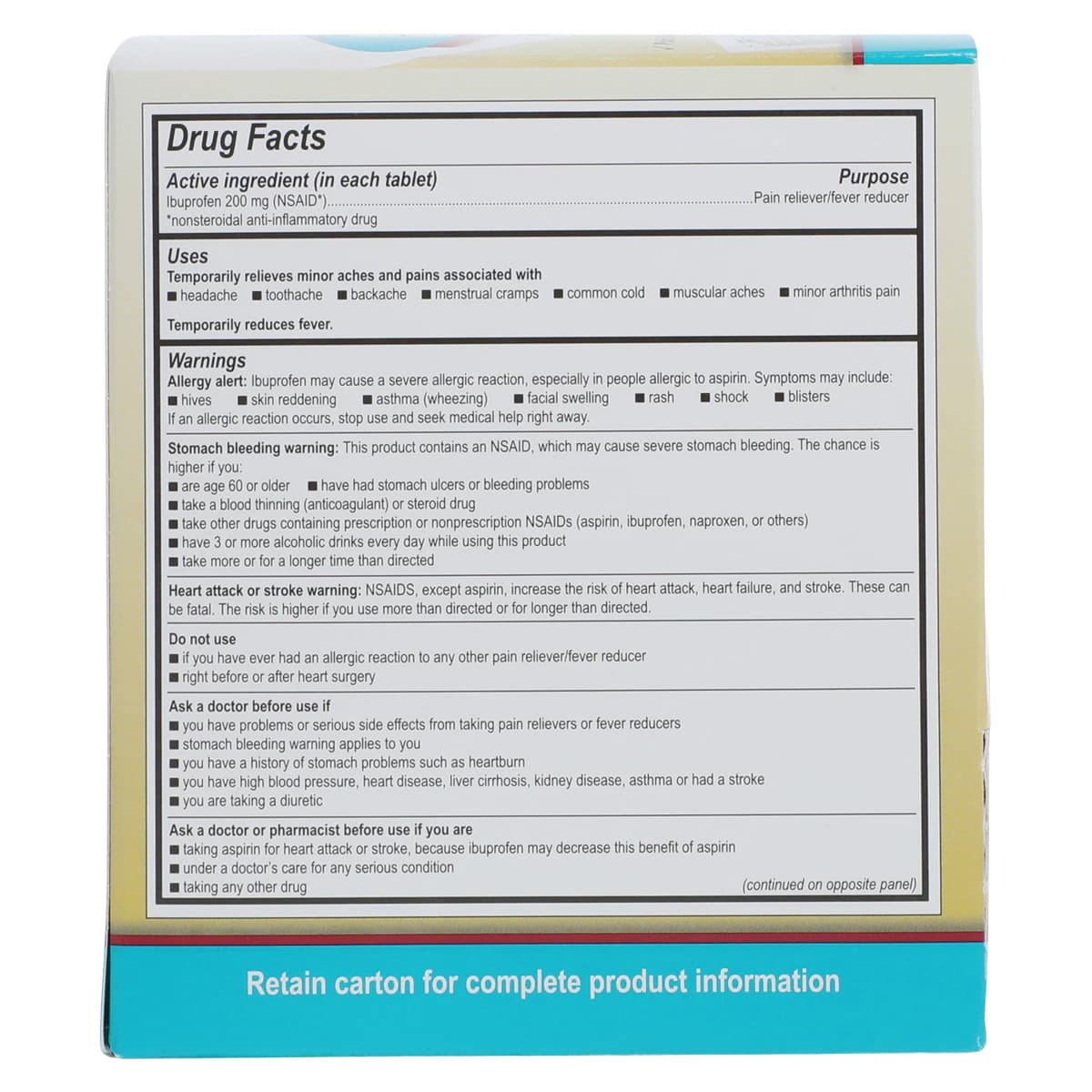 I-Prin Ibuprofen Tablets, 200mg, Unit Dose Packet, 100x2/Box thumbnail 7