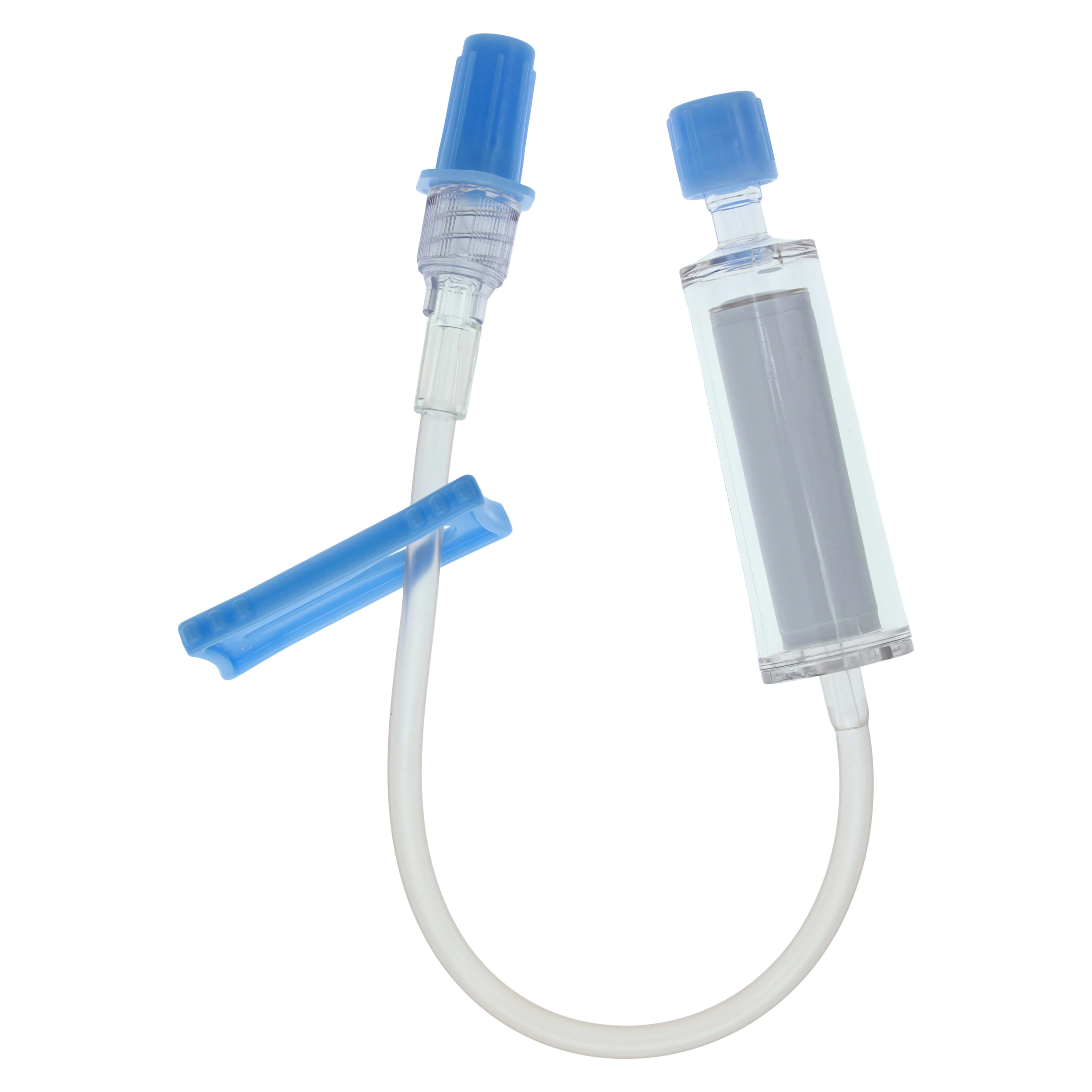 Baxter IV Extension Set with 0.22 Micron High Pressure Extended Life Filter, 9" Male Luer Lock Adapter/Retractable Collar, 48/Case - IV Extension Set 0.2 Micron - Image 1