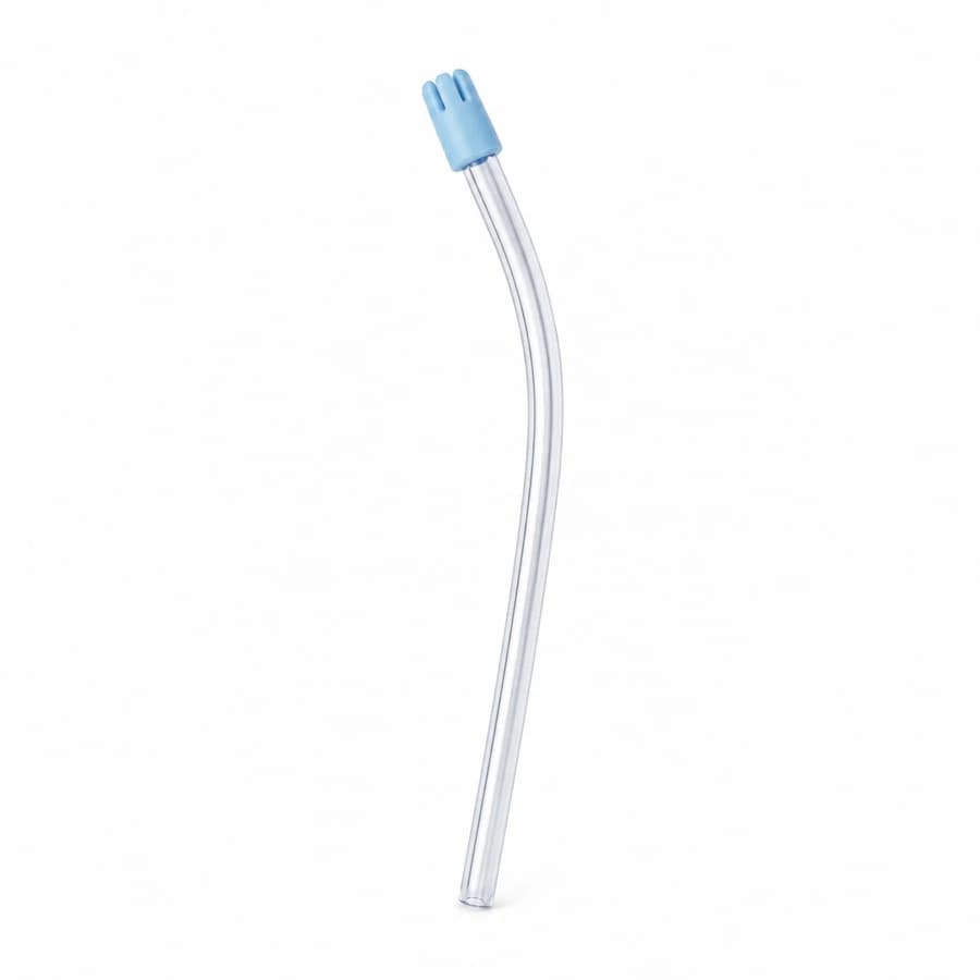 MYNT Saliva Ejector, Clear with Blue Tip, Disposable, Latex-Free, Unscented, 5.9 in, 100/Bag - Saliva Ejectors - Image 1