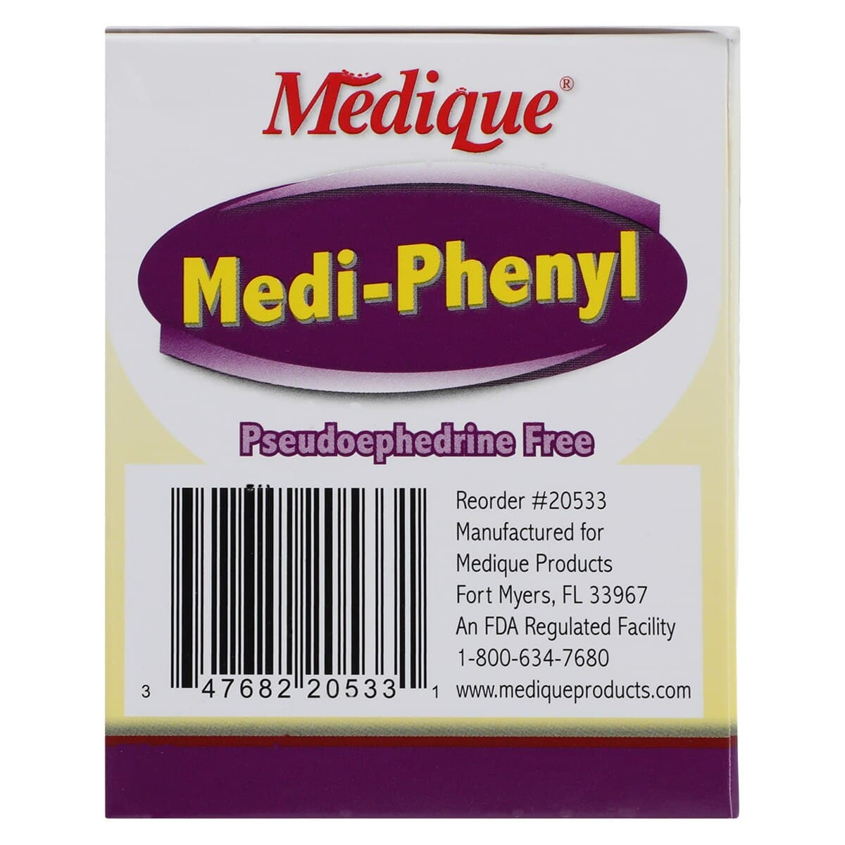 Medique Medi-Phenyl Sinus Decongestant Tablets, 5 mg, Unit Dose Packet, 50 x 2/Box thumbnail 5