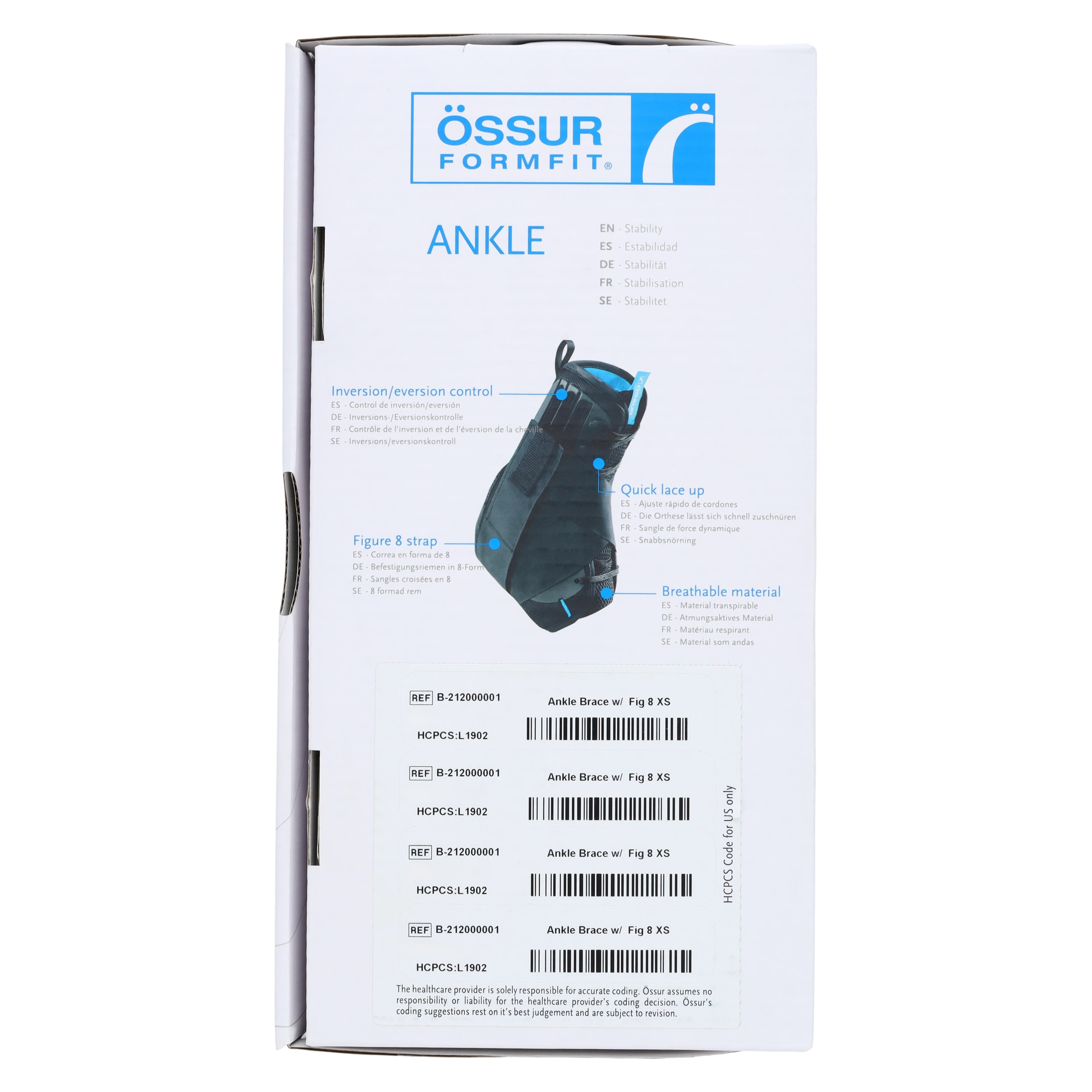 Ossur Formfit Ankle Brace, Figure-8, X-Small, 11-12" thumbnail 8