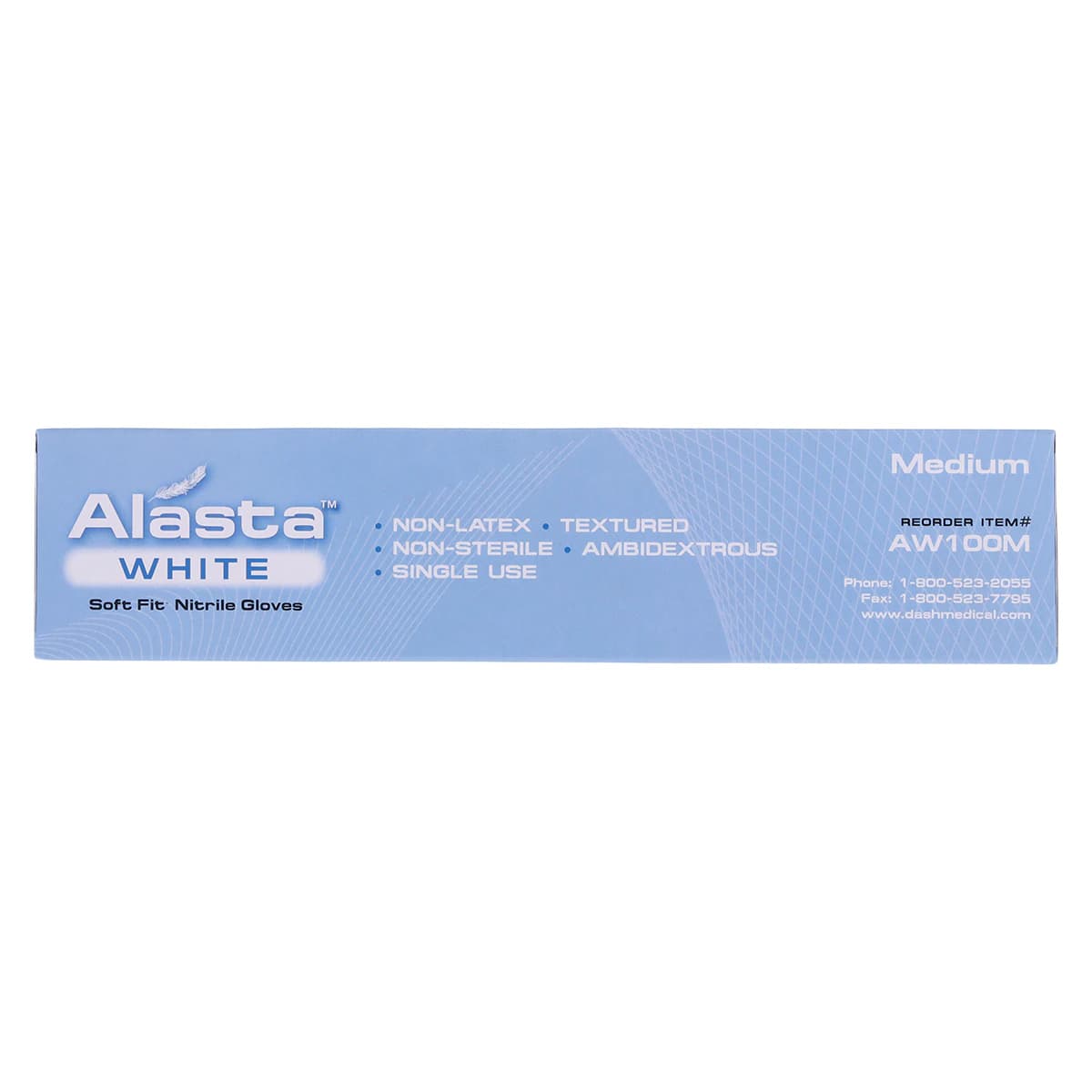 Alasta™ White Nitrile Powder-Free Exam Gloves, Medium, Textured, Non-Sterile, 100/Box, AW100M thumbnail 8