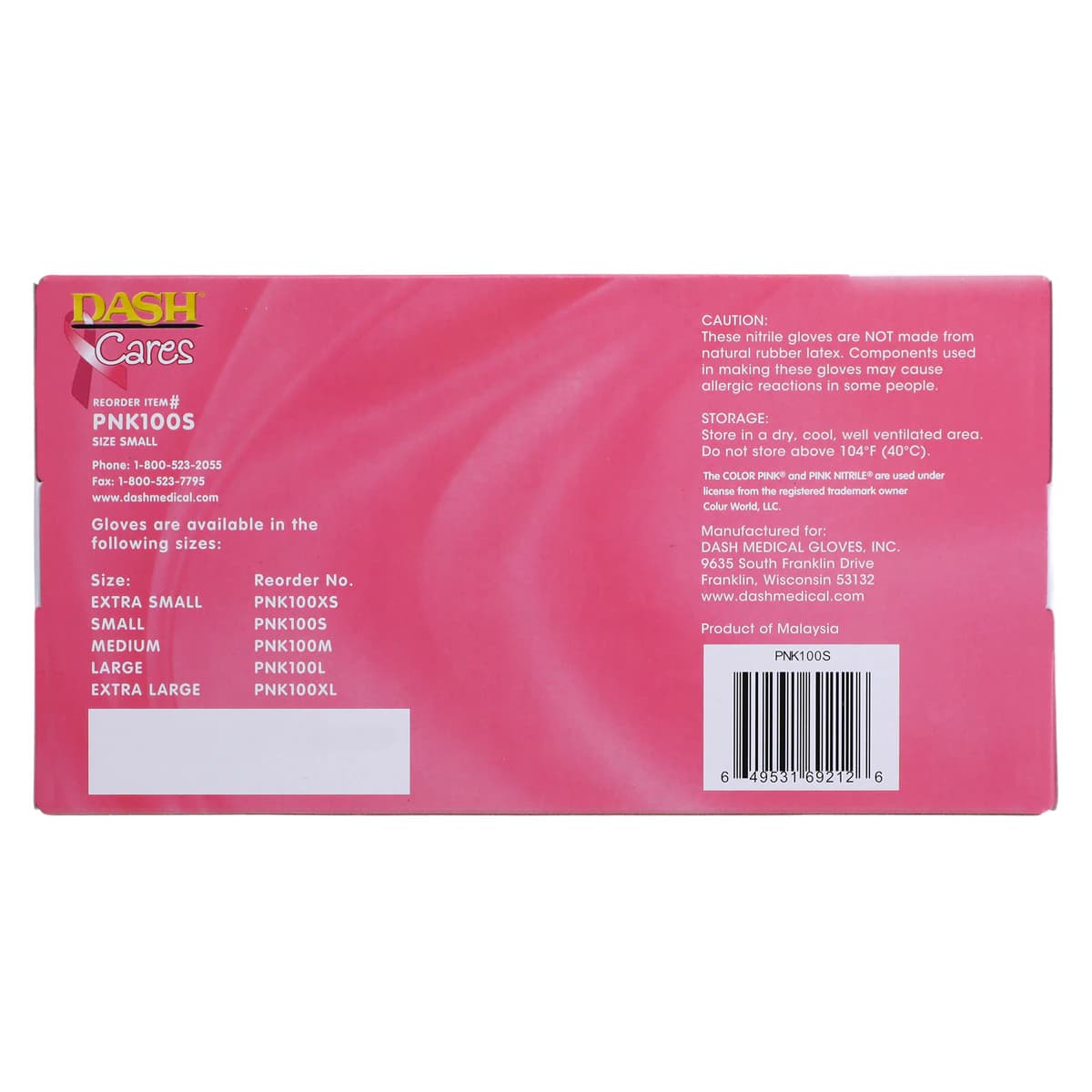 Alasta Shimmer Nitrile Exam Gloves, Powder-Free, Non-Sterile, Small, Pink, 100/Box, PNK100S thumbnail 8