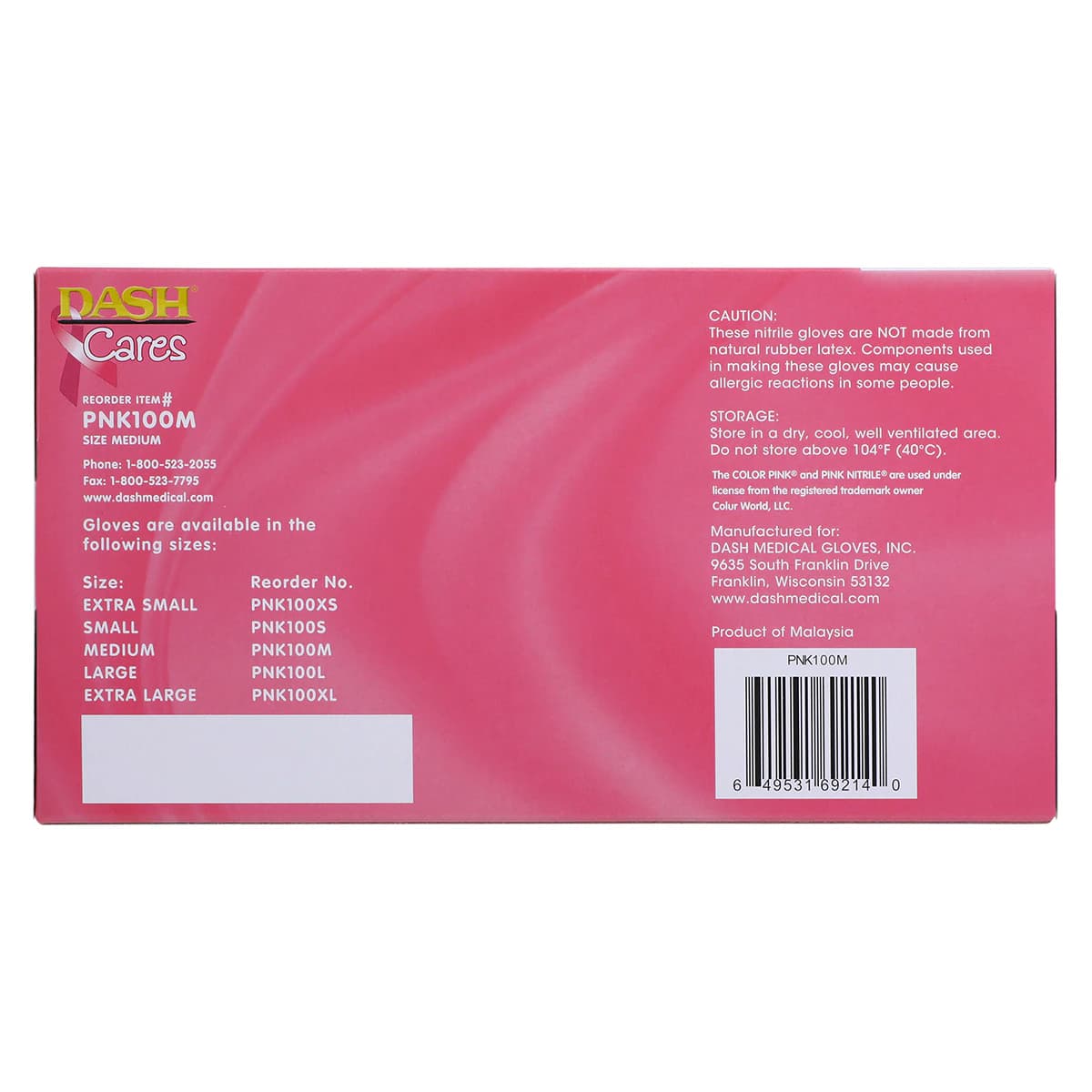 Alasta Shimmer Pink Nitrile Exam Gloves, Powder-Free, Non-Sterile, Medium, 100/Box, PNK100M thumbnail 8