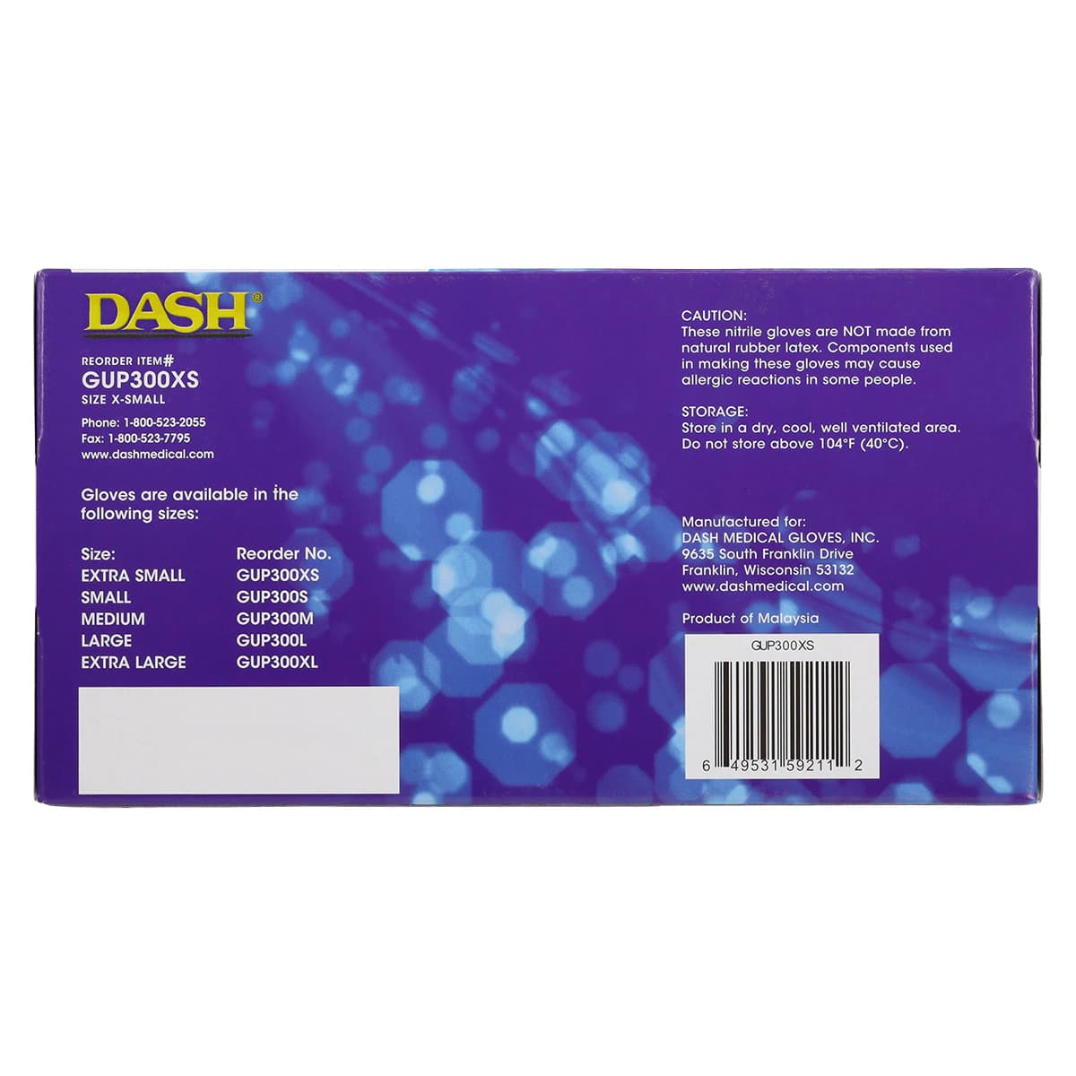 GloveUp Nitrile Exam Gloves, Powder Free, Non-Sterile, X-Small, Cobalt Blue, 300/Box, GUP300XS thumbnail 8
