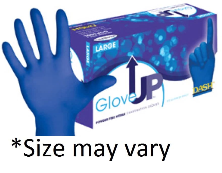 GloveUp Nitrile Exam Gloves, Powder Free, Non-Sterile, X-Small, Cobalt Blue, 300/Box, GUP300XS - GloveUp Nitrile Exam Gloves XS Blue Box of 300 - Image 1