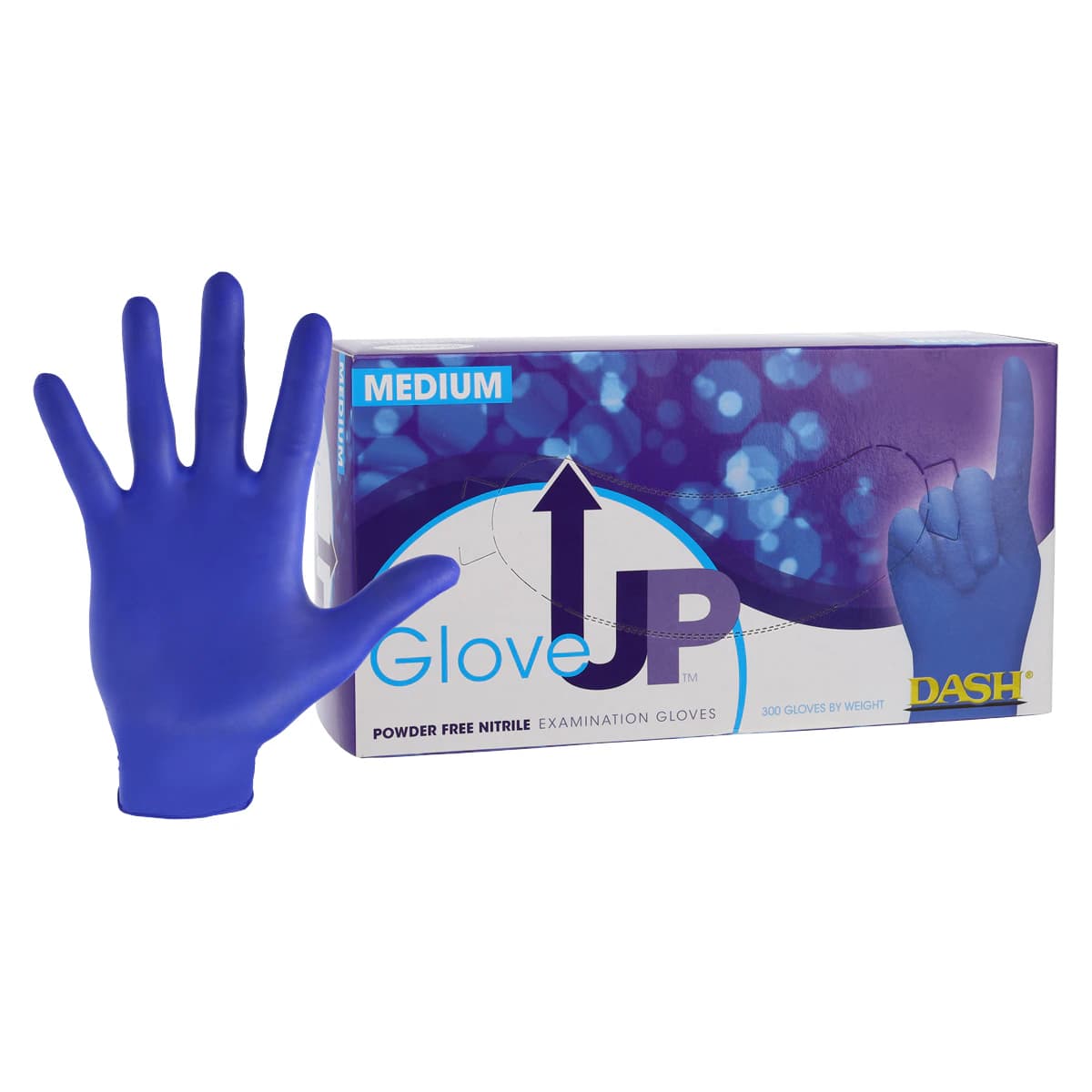 GloveUp Nitrile Exam Gloves, Powder-Free, Non-Sterile, Medium, Cobalt Blue, 300/Box, GUP300M thumbnail 2