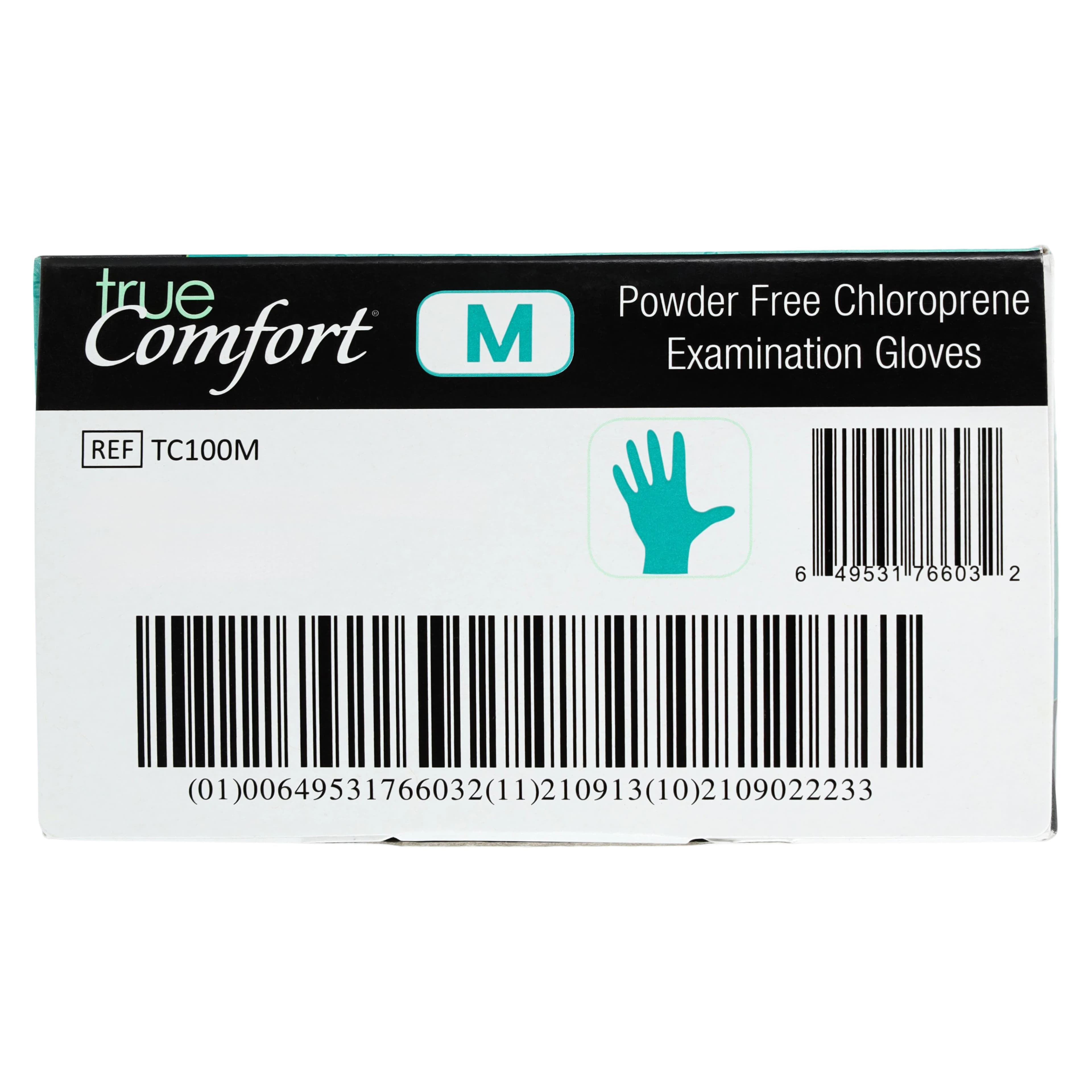 True Comfort Chloroprene Exam Gloves, Powder-Free, Non-Sterile, Medium, Green, 100/Box, TC100M thumbnail 6