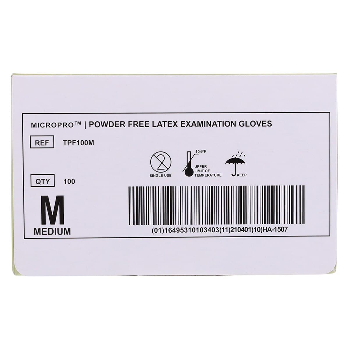 MicroPro™ Powder-Free Latex Exam Gloves, Textured, Medium, 100/Box, TPF100M thumbnail 7