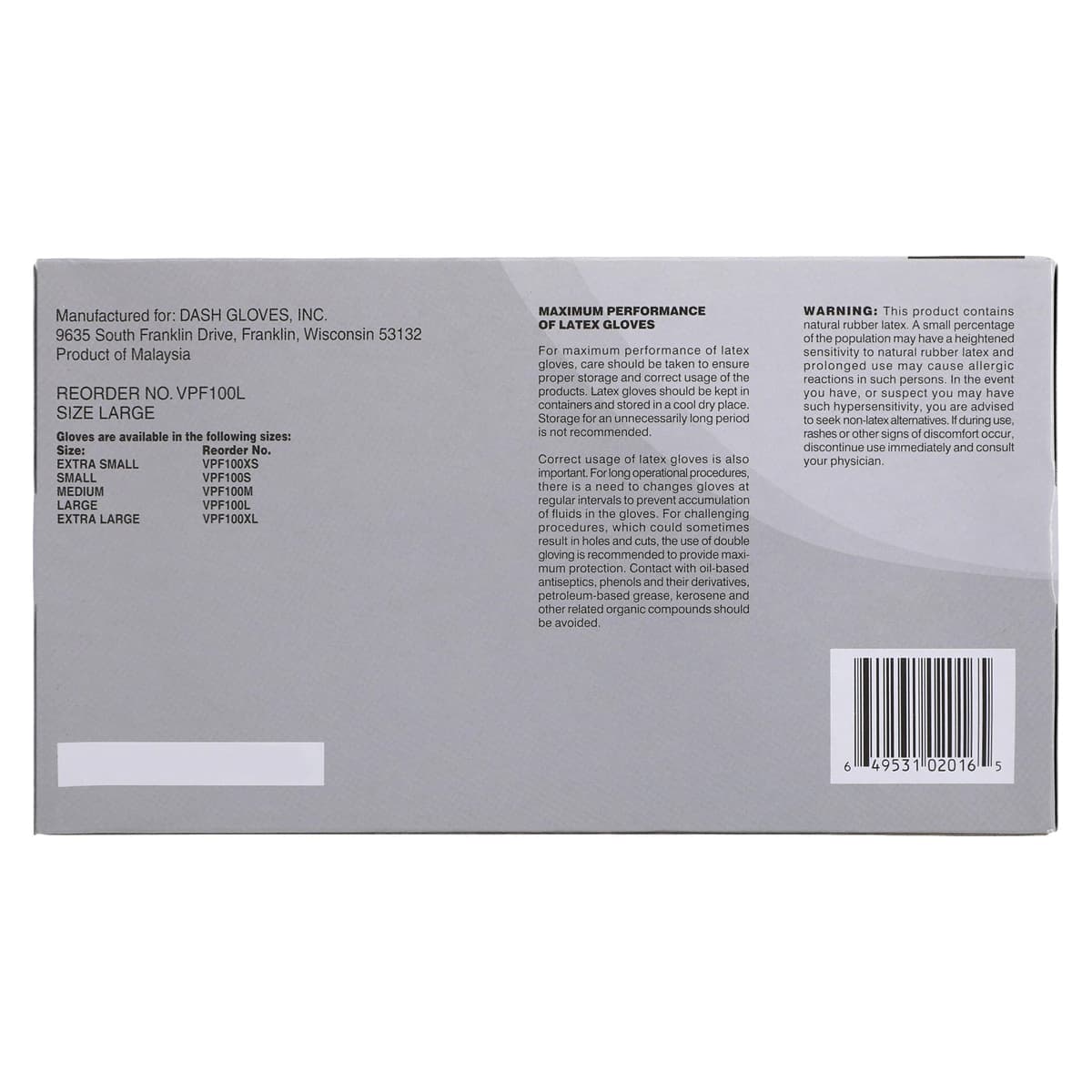 VitalGard PF Latex Exam Gloves, Powder Free, Non-Sterile, Large, Natural, 100/Box, VPF100L thumbnail 7