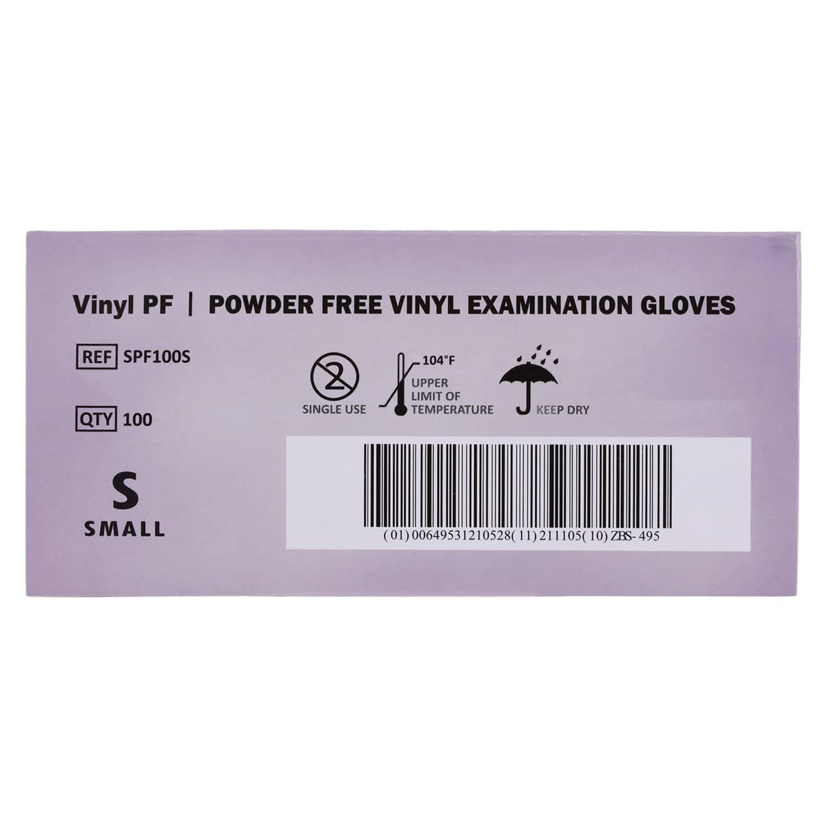 Dash PF Vinyl Examination Gloves, Powder Free, Non-Sterile, Small, Clear, 100/Box thumbnail 6