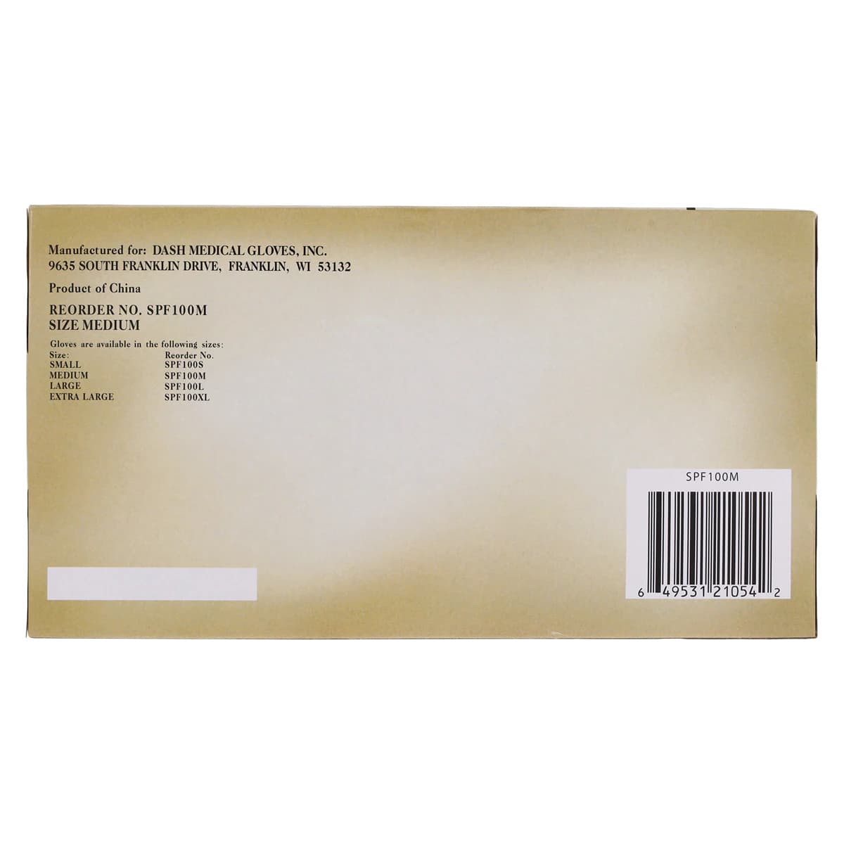 Dash Medical Gloves Vinyl PF Exam Gloves, Powder Free, Latex Free, Non-Sterile, Clear, Medium, 100/Box, SPF100M thumbnail 8