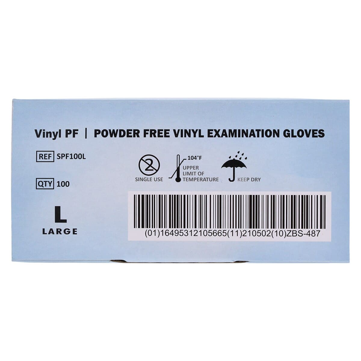 Dash Medical Gloves Vinyl Powder-Free Exam Gloves, Latex-Free, Non-Sterile, Large, Clear, 100/Box, SPF100L thumbnail 6