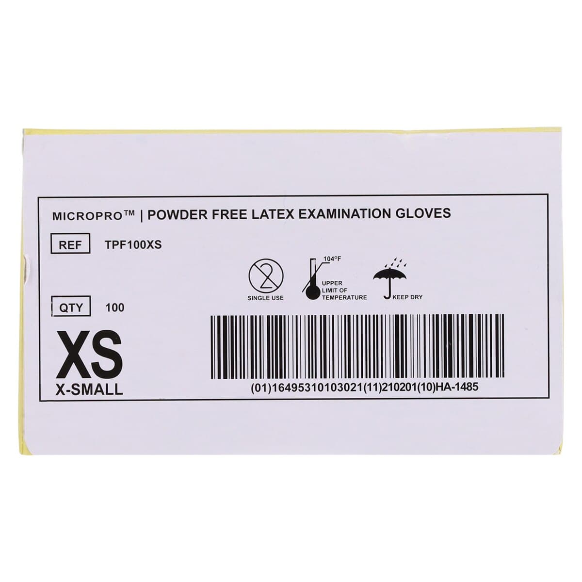 MicroPro™ Powder-Free Textured Latex Exam Gloves, Extra Small, Non-Sterile, Ambidextrous, 100/Box, TPF100XS thumbnail 7