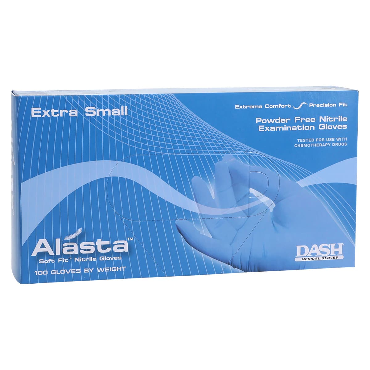 Alasta Soft Fit Nitrile Examination Gloves, Powder Free, Non-Sterile, X-Small, Blue, 100/Box, ALS100XS thumbnail 4