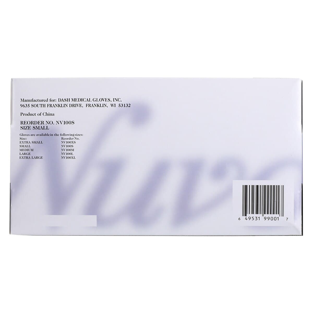 Nuvo Vinyl Exam Gloves, Powder-Free, Non-Sterile, Small, White, 100/Box, NV100S thumbnail 8