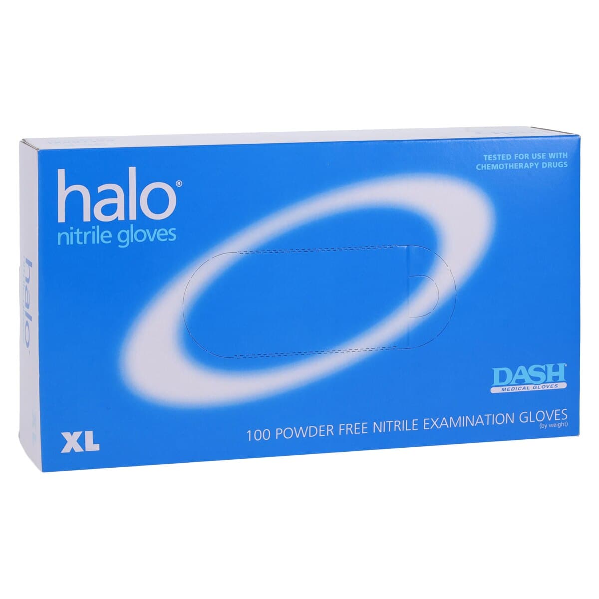 Halo Nitrile Exam Gloves, Powder-Free, Textured, X-Large, Blue, 100/Box, HAL100XL thumbnail 4