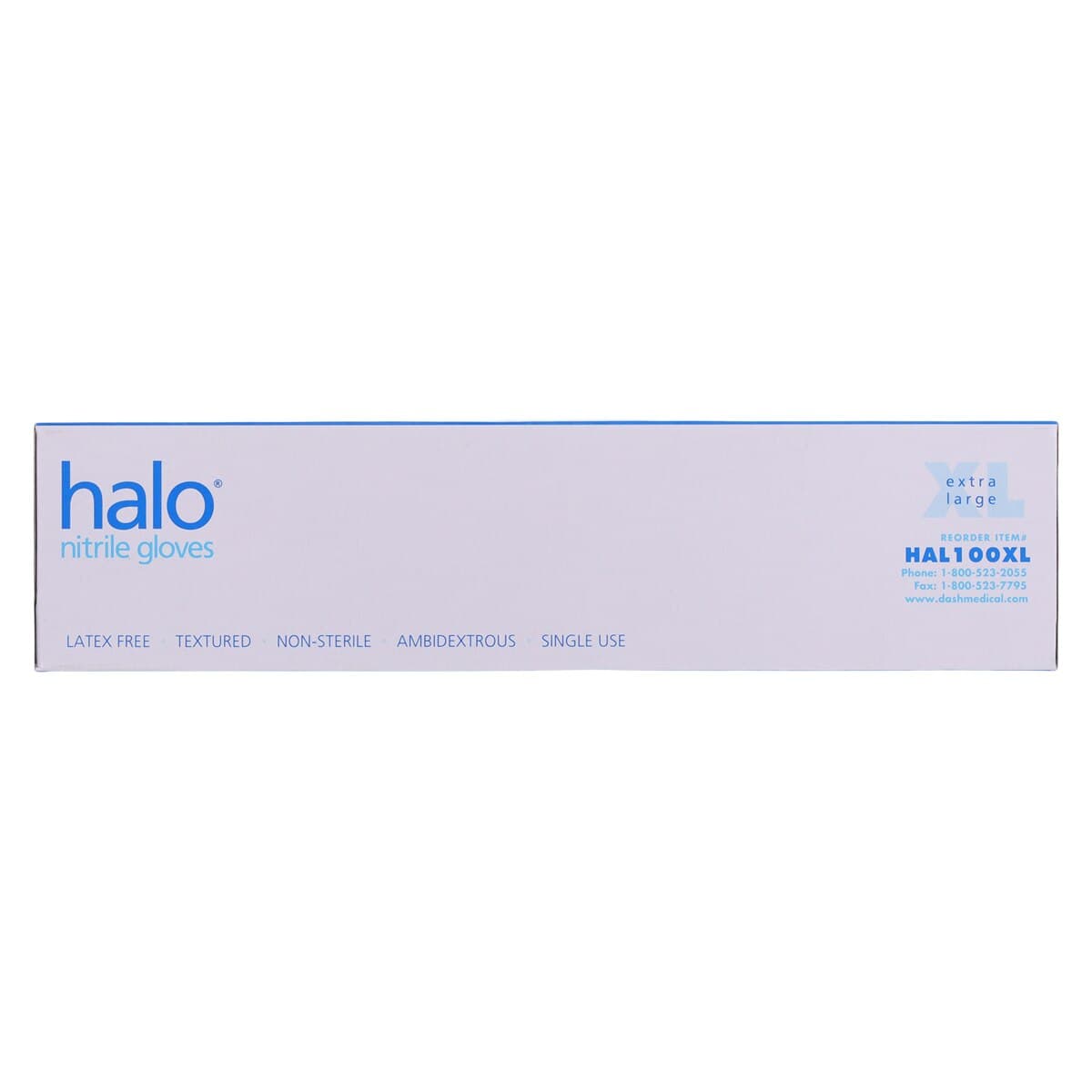 Halo Nitrile Exam Gloves, Powder-Free, Textured, X-Large, Blue, 100/Box, HAL100XL thumbnail 7