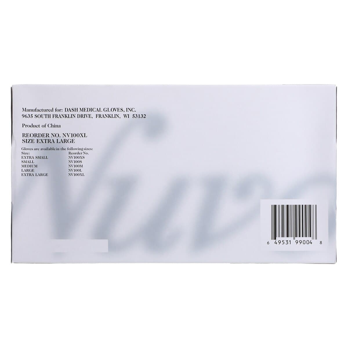 Nuvo™ Powder Free Vinyl Exam Gloves, Extra Large, White, Ambidextrous, Non-Sterile, 100/Box, NV100XL thumbnail 8