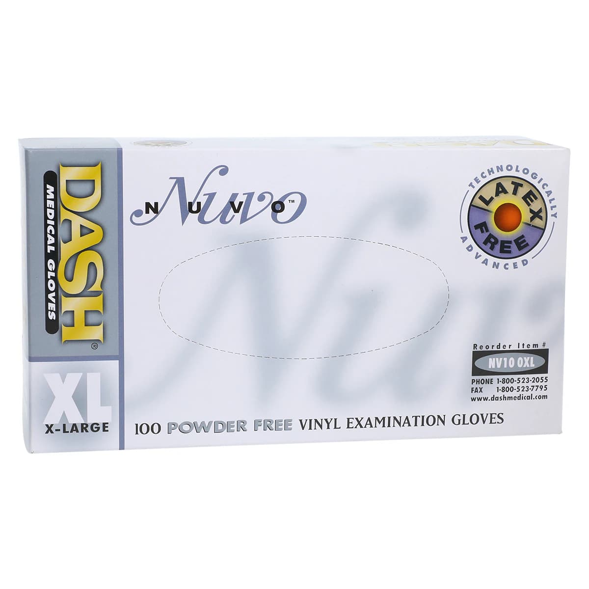 Nuvo™ Powder Free Vinyl Exam Gloves, Extra Large, White, Ambidextrous, Non-Sterile, 100/Box, NV100XL thumbnail 4