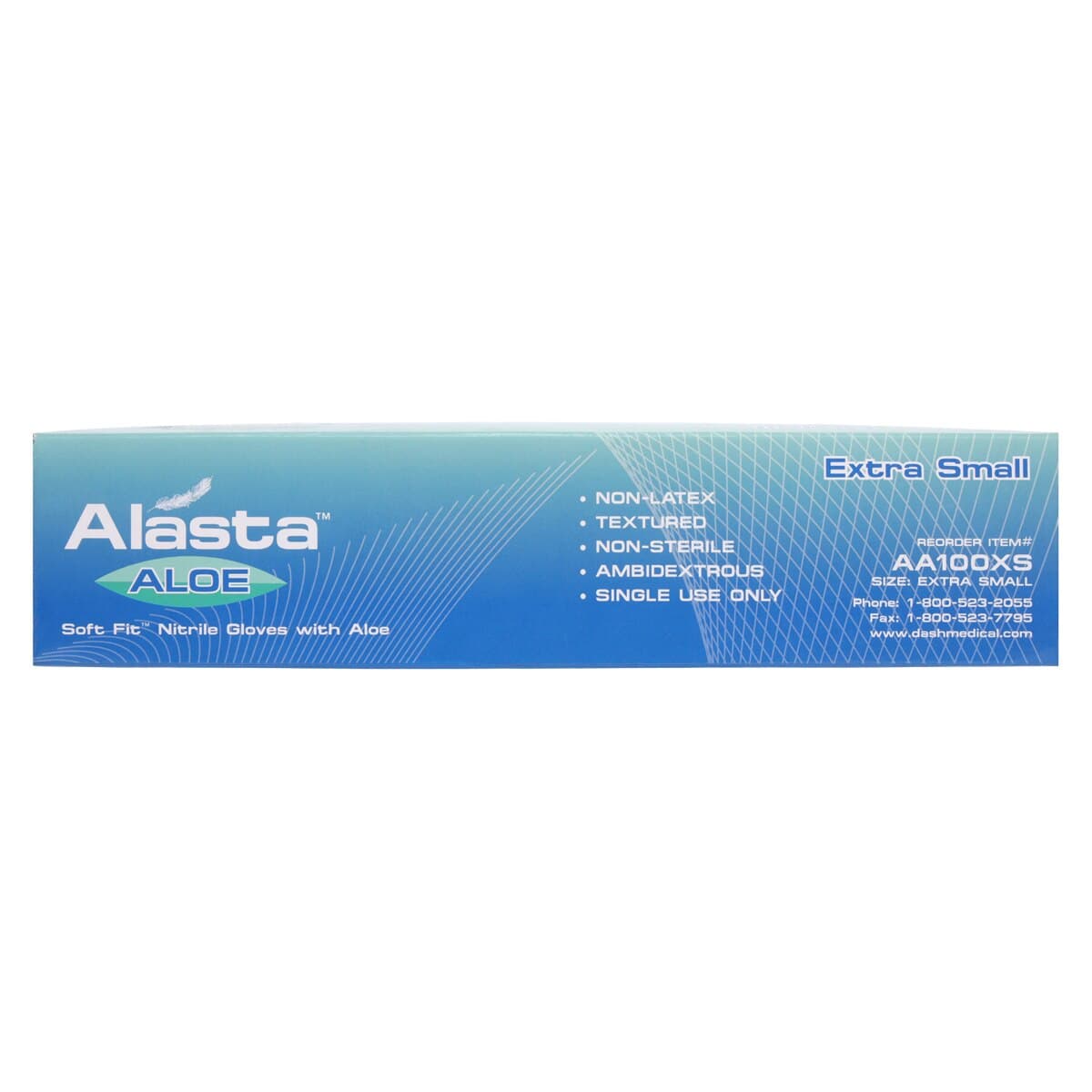 Alasta™ Aloe Soft-Fit™ Nitrile Exam Gloves, Powder Free, Non-Sterile, Extra Small, Green, Textured, 100/Box, AA100XS thumbnail 2