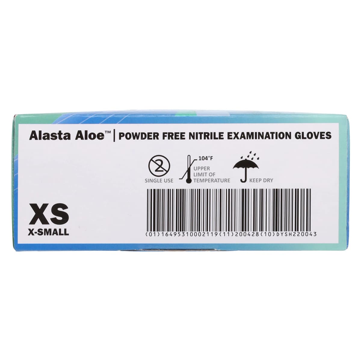 Alasta™ Aloe Soft-Fit™ Nitrile Exam Gloves, Powder Free, Non-Sterile, Extra Small, Green, Textured, 100/Box, AA100XS thumbnail 4