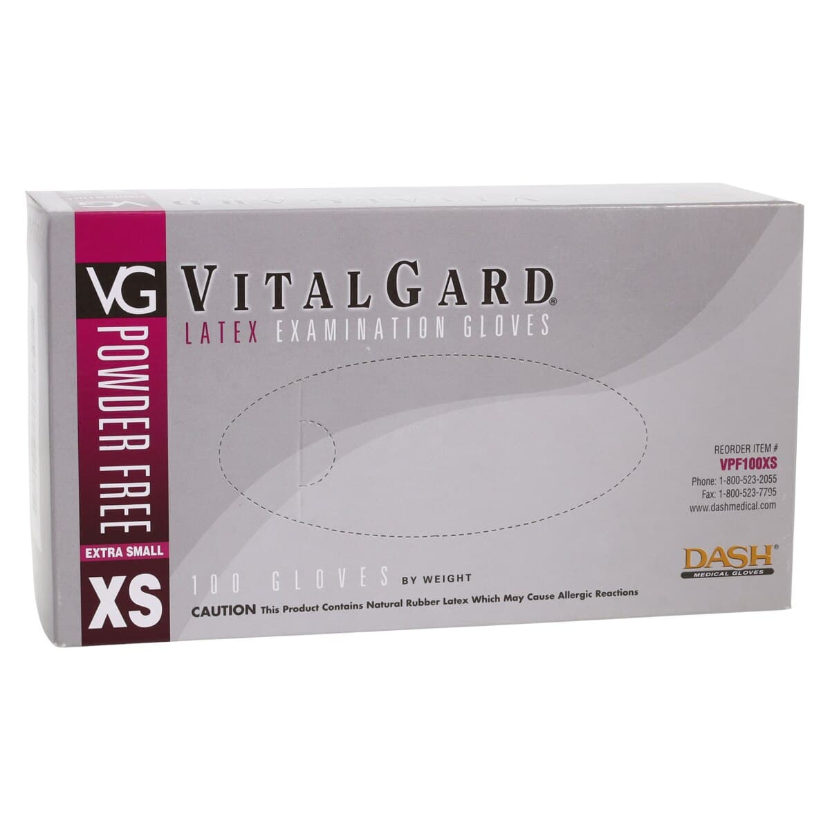 VitalGard® Latex Exam Gloves, Powder Free, Non-Sterile, Extra Small, Textured, 100/Box, VLP100XS thumbnail 4