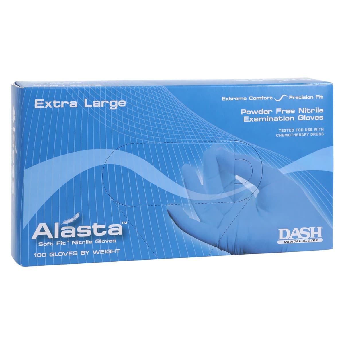 Alasta Soft Fit Nitrile Examination Gloves, Powder-Free, Non-Sterile, Extra Large, Violet Blue, 100/Box, ALS100XL thumbnail 4