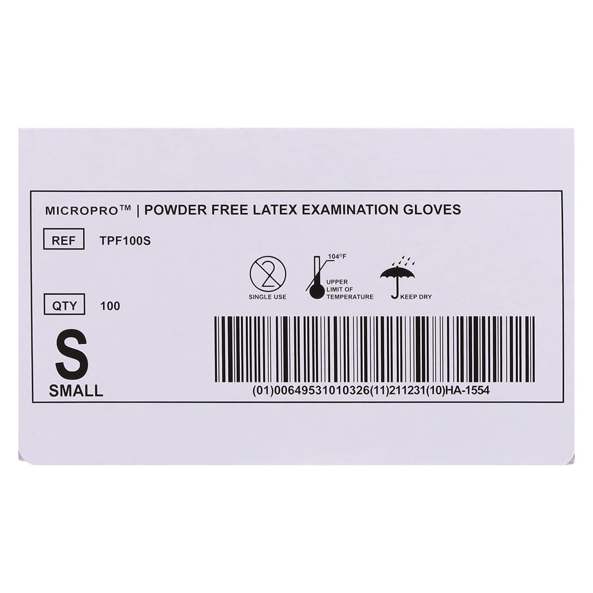 MicroPro™ Powder-Free Latex Exam Gloves, Textured, Small, 100/Box, TPF100S thumbnail 7