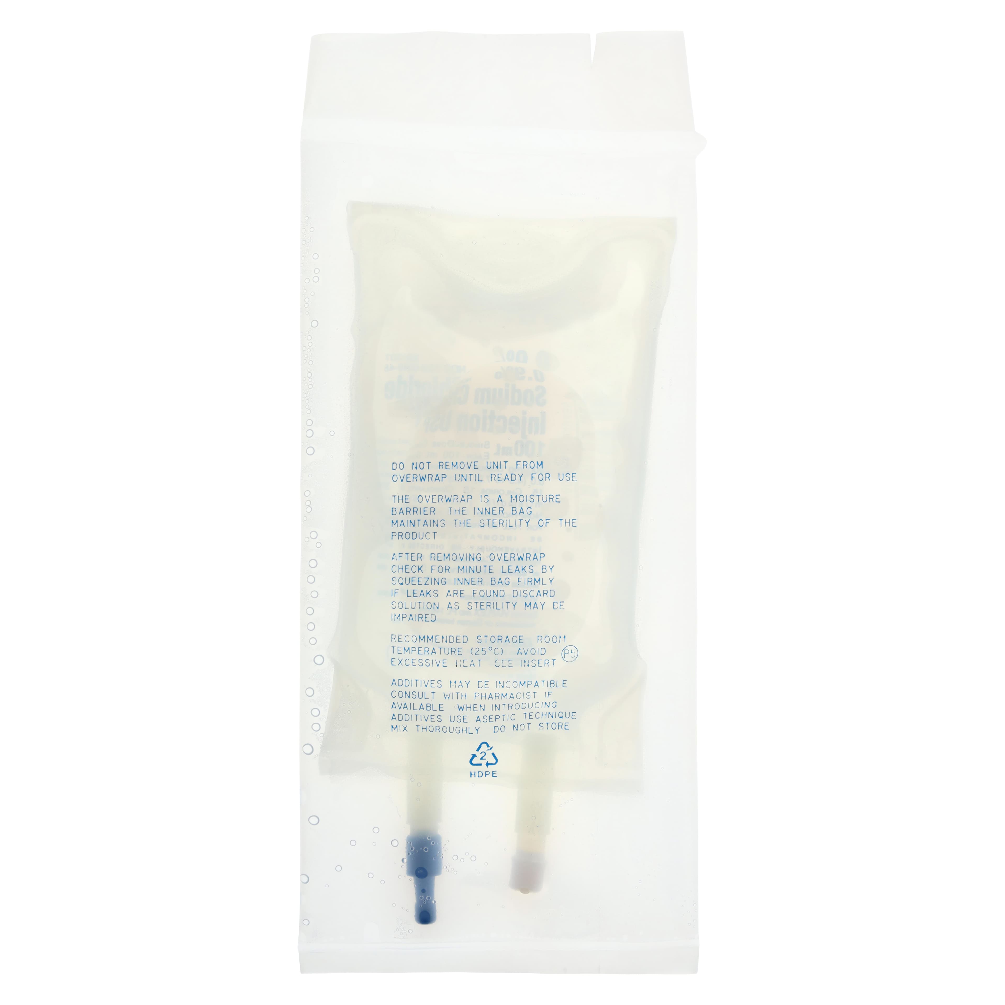 Sodium Chloride 0.9% Injection, 100mL, Viaflex Plastic Container, Sterile, DEHP-Free, Latex-Free, Each thumbnail 2