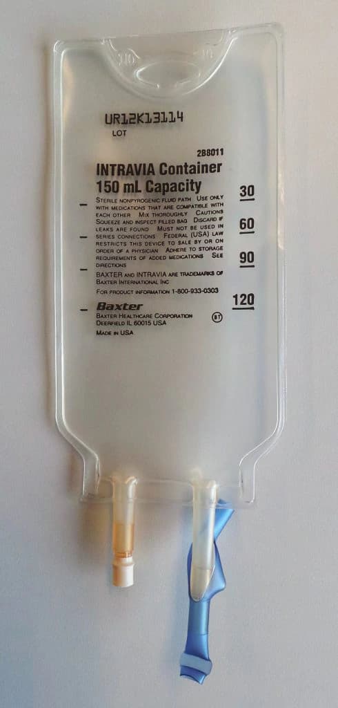 Baxter Intravia Empty IV Container with Port, 150 mL, Sterile, 6/Pk thumbnail 2
