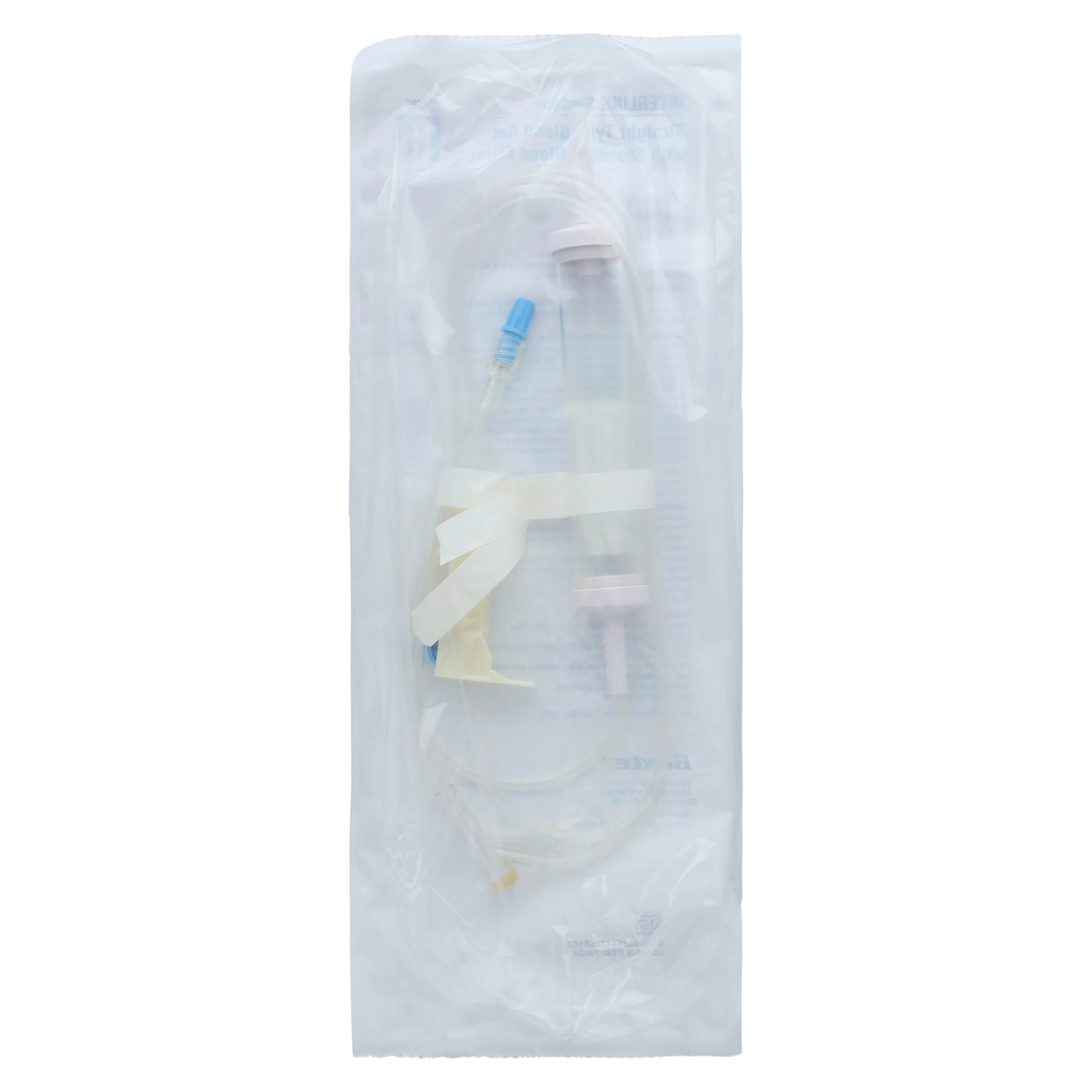 Baxter Interlink Blood Collection Set, Straight Type, 77" Male Luer Lock, 10 Drops/mL, Sterile, Latex-Free, 48/Case thumbnail 2