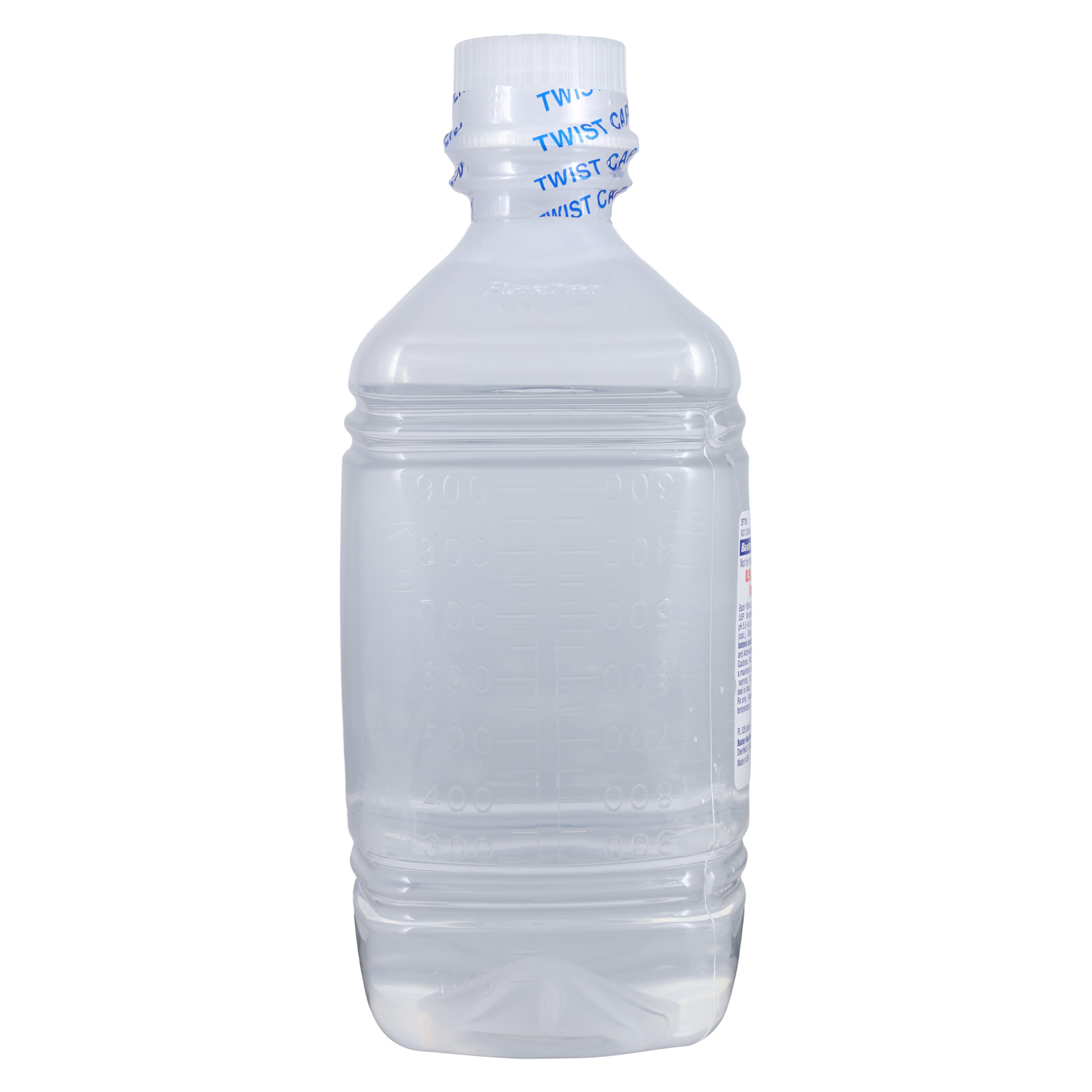 Baxter 0.9% Sodium Chloride Irrigation USP, 1000 mL Plastic Pour Bottle, 2F7124 thumbnail 2
