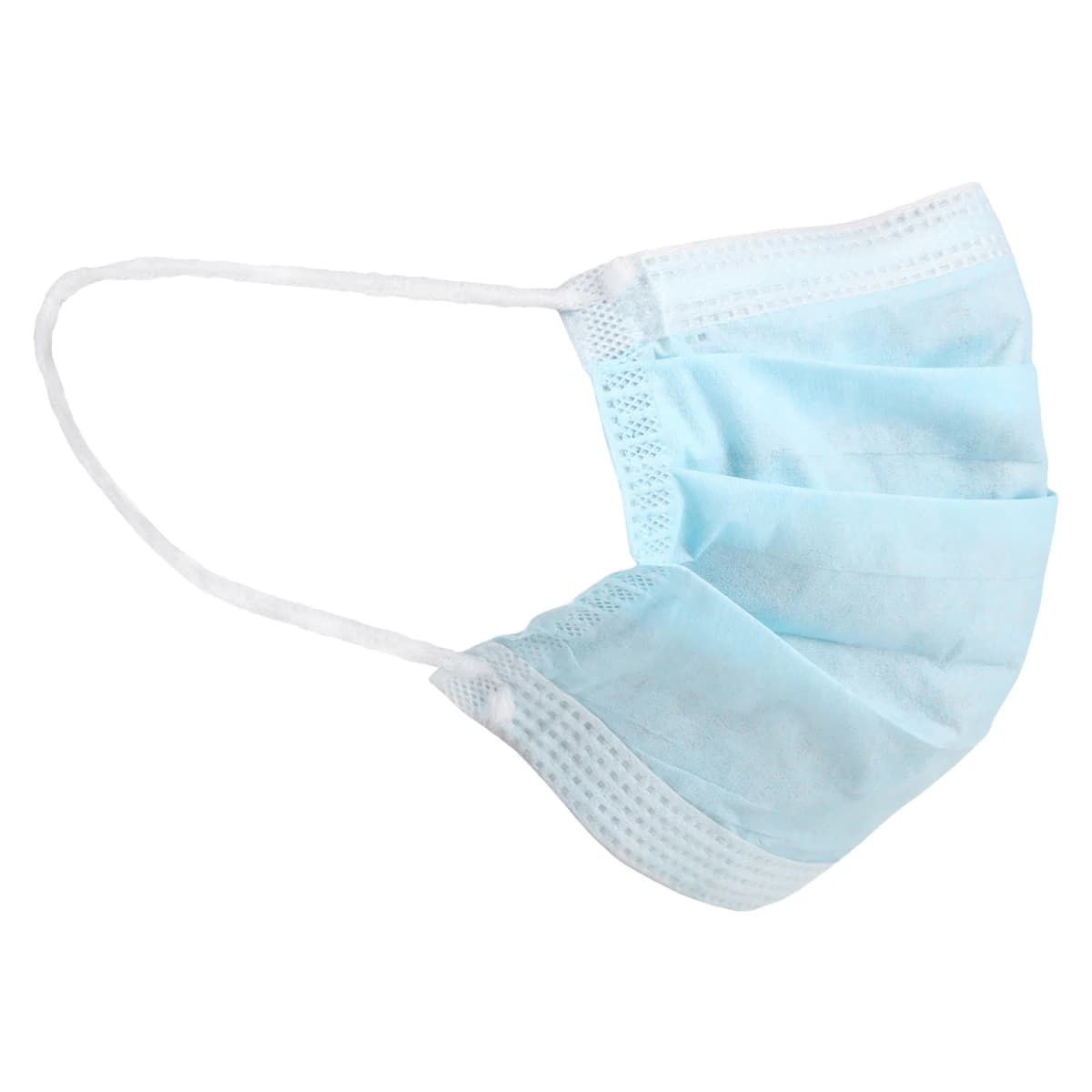 HALYARD Procedure Face Mask, Tissue Blue, Ear Loop, Pleated, One Size Fits Most, 50/Box, 47080 thumbnail 3