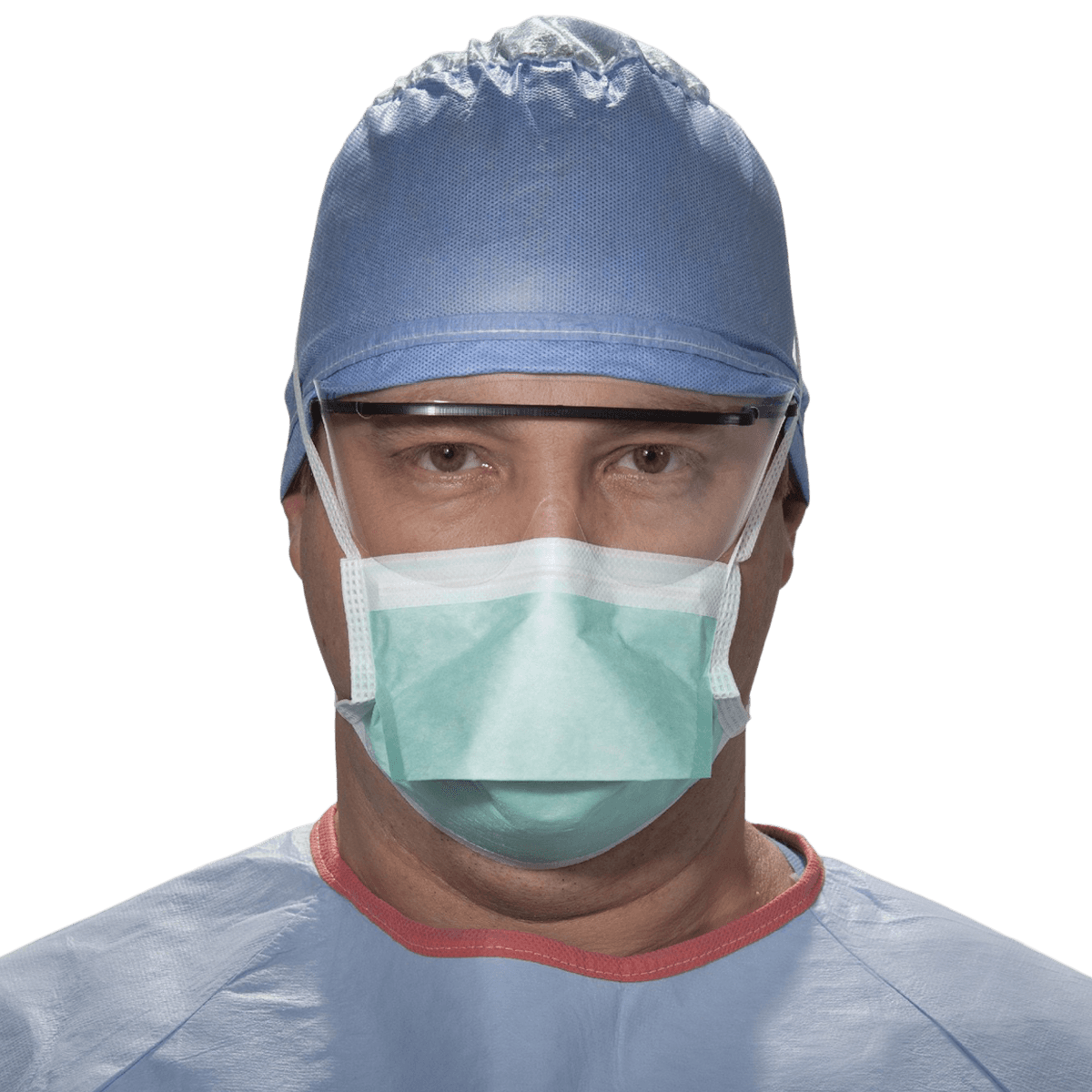 Halyard Surgical Tie-On Mask, Blue, Disposable, Non-Latex, 50/Box thumbnail 2