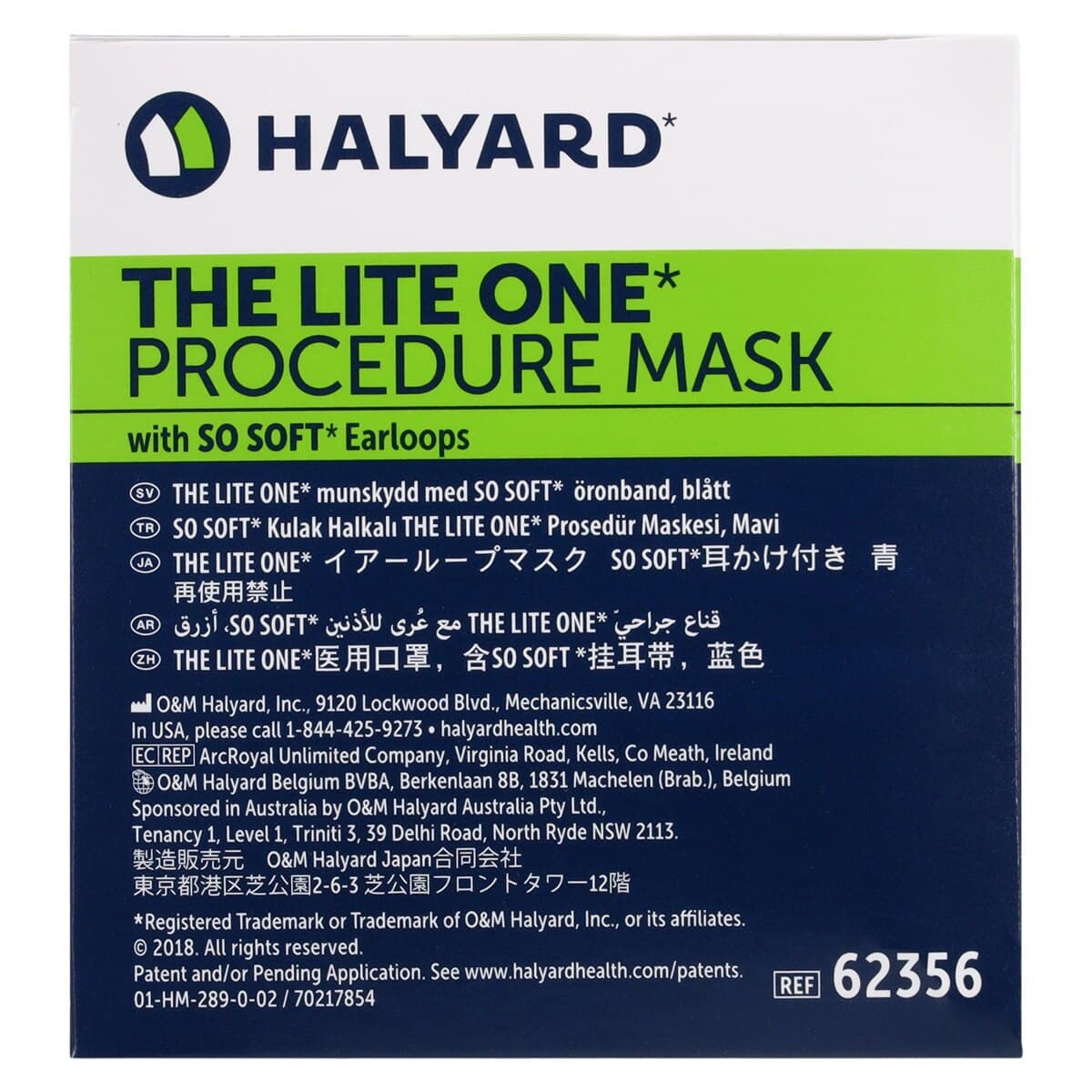 THE LITE ONE Procedure Face Mask, Ear Loop, Blue, 50/Box thumbnail 8
