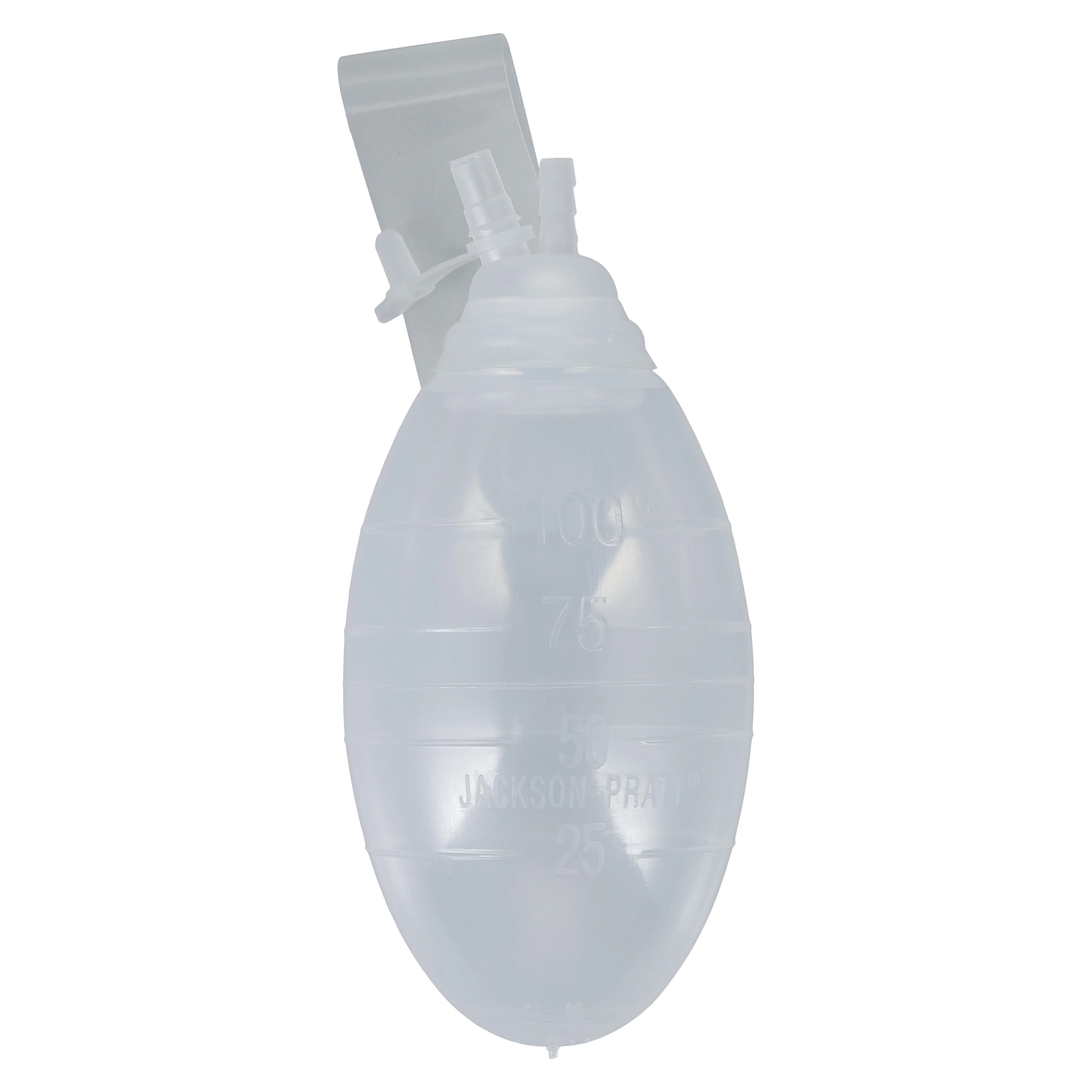 Cardinal Jackson-Pratt Plastic Drain Reservoir, 100mL Evacuator Bulb, Clear - Reservoir Drain Jackson-Pratt - Image 1