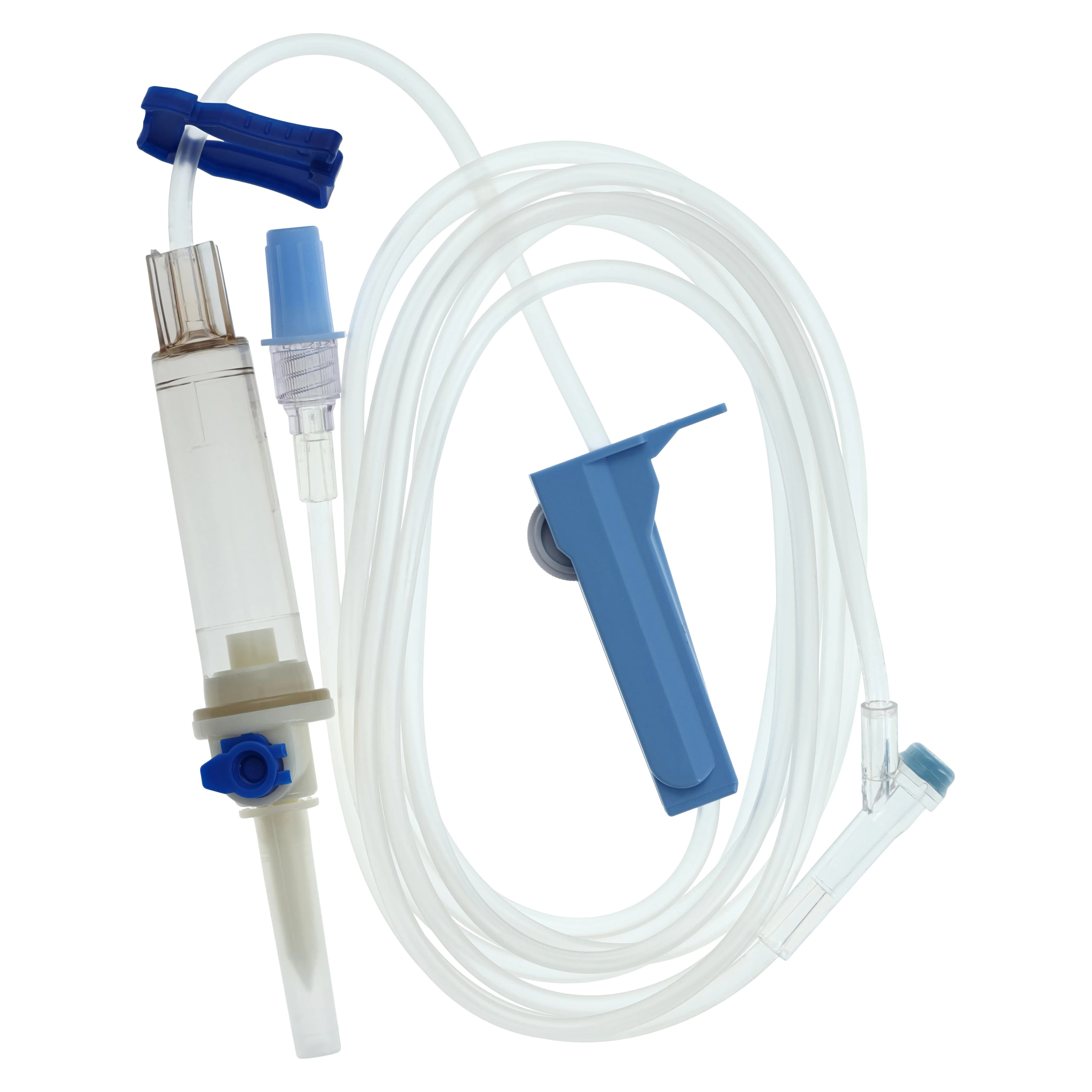 Baxter IV Solution Set with Duo-Vent Spike, 103" Tubing, 10 Drops/mL, Male Luer Lock Adapter, 6" Injection Site, Sterile, ACT5435 - Solution Set W/Duo-Vent Spike - Image 1