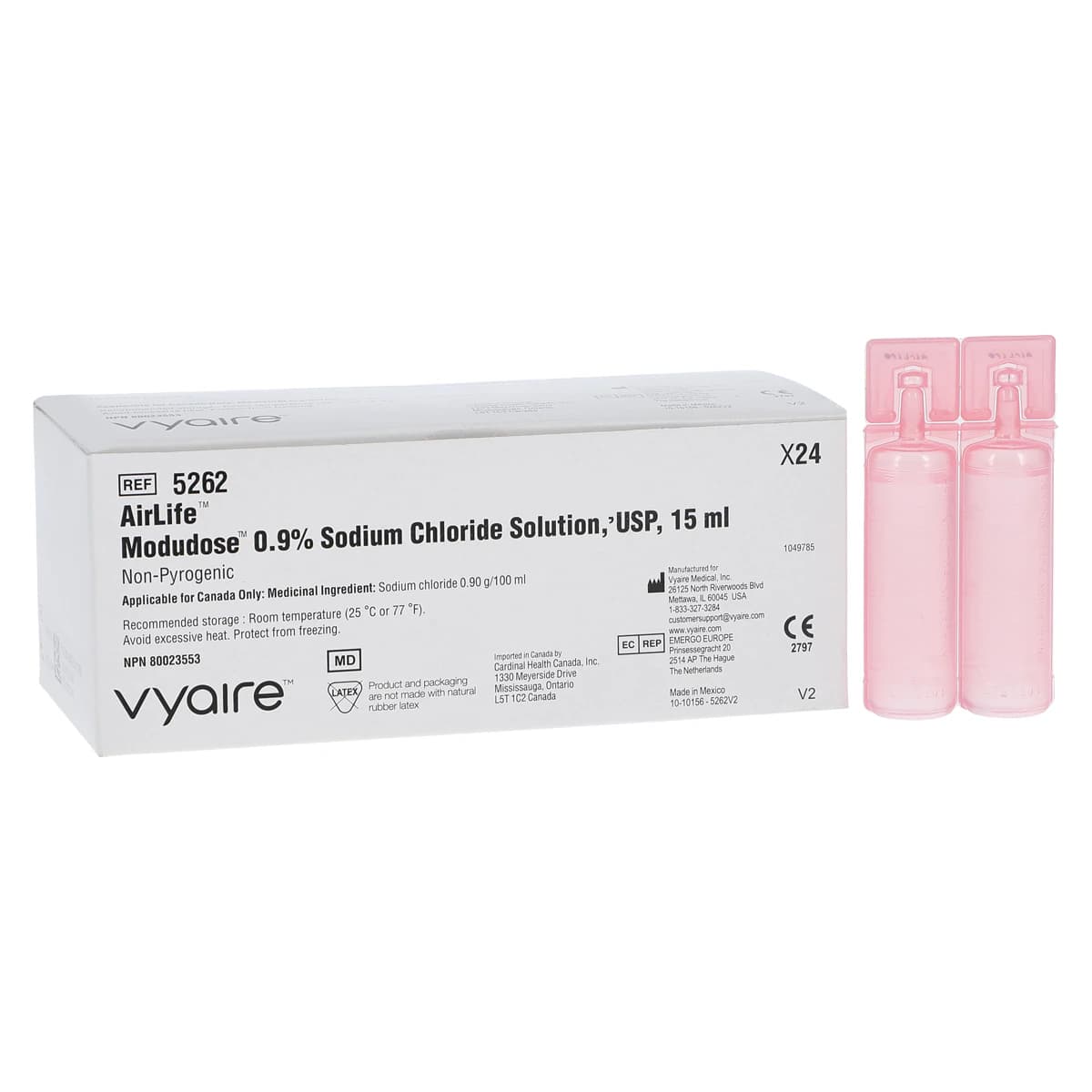 SunMed Sodium Chloride Inhalation Solution 0.9%, Sterile Normal Saline Vials, 15 mL, 144/Package - Normal Saline Vial - Image 1