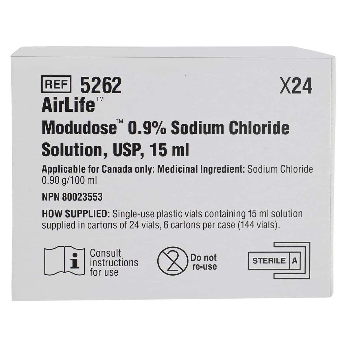 SunMed Sodium Chloride Inhalation Solution 0.9%, Sterile Normal Saline Vials, 15 mL, 144/Package thumbnail 5