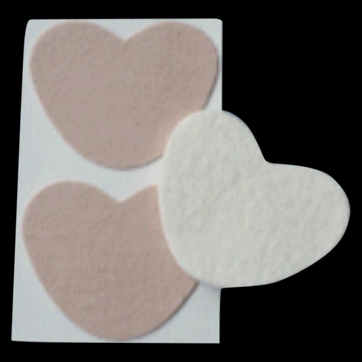 Creative Foam Corporation Adhesive Felt White Orthopedic Foot Pad, 3.125" x 2.5" - Adhesive Felt White - Image 1