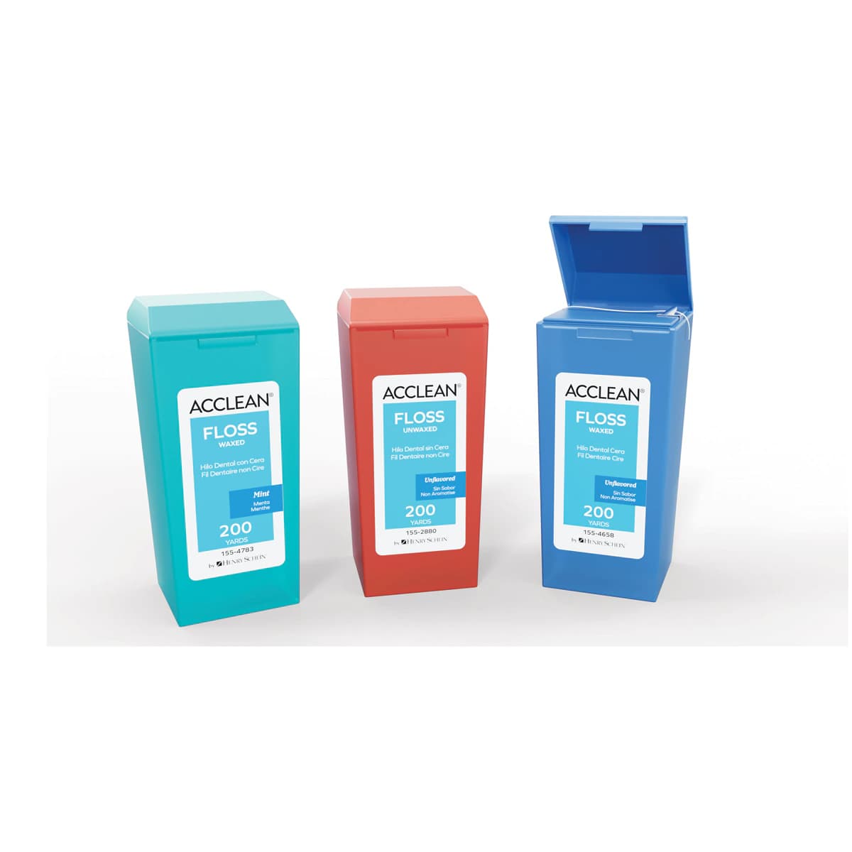 Acclean Waxed Dental Floss, Mint, 200 Yards, Flip Top Dispenser thumbnail 2