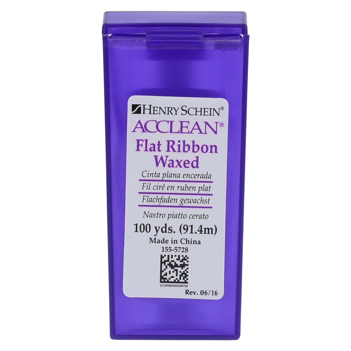 Acclean Waxed Flat Ribbon Dental Floss, 100 Yards, Unflavored, Flip Top Dispenser thumbnail 4