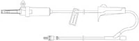 Amsafe IV Administration Set, 78", Y-Injection Site, 15 Drops/mL, Rotating Male Luer Lock, 50/Case - IV Admin Set 78" - Image 1