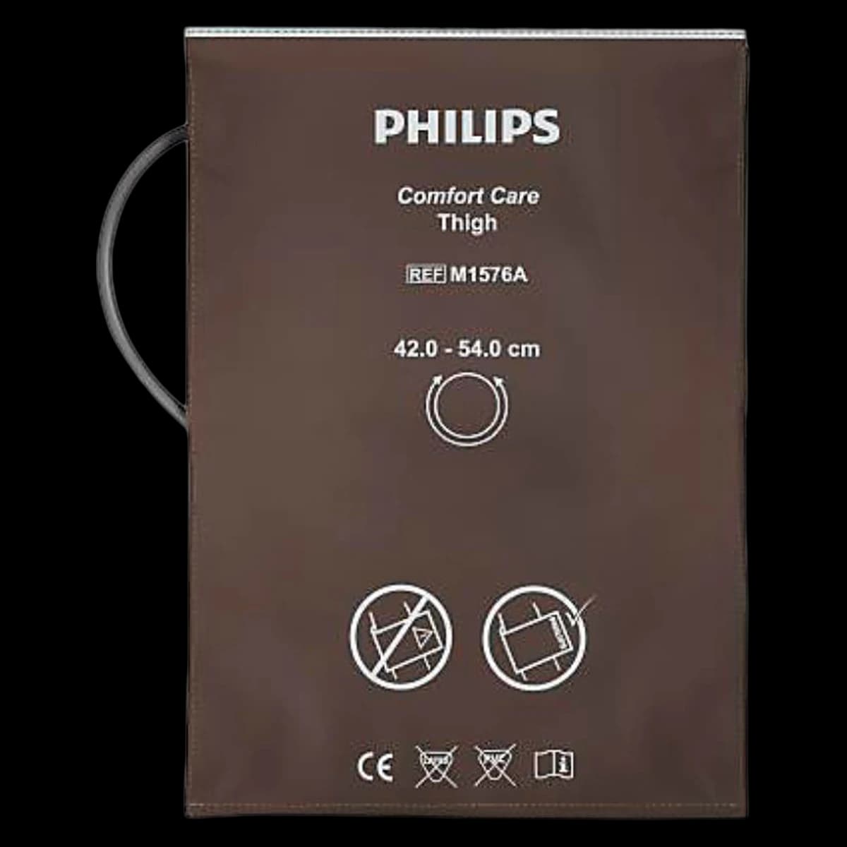 Philips Comfort Care NIBP Cuff, Thigh Size, Light Mocha, Latex-Free, for Fetal Monitor, Each - Pressure Cuff Thigh Size - Image 1