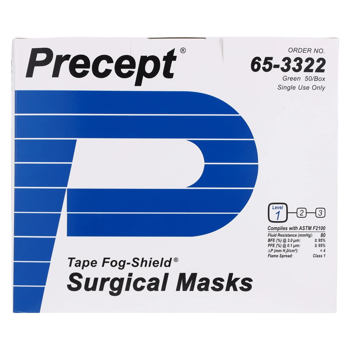 Aspen Surgical Fog-Shield Surgical Mask with Tape, Anti-Fog, ASTM Level 1, Green, 50/Box thumbnail 6