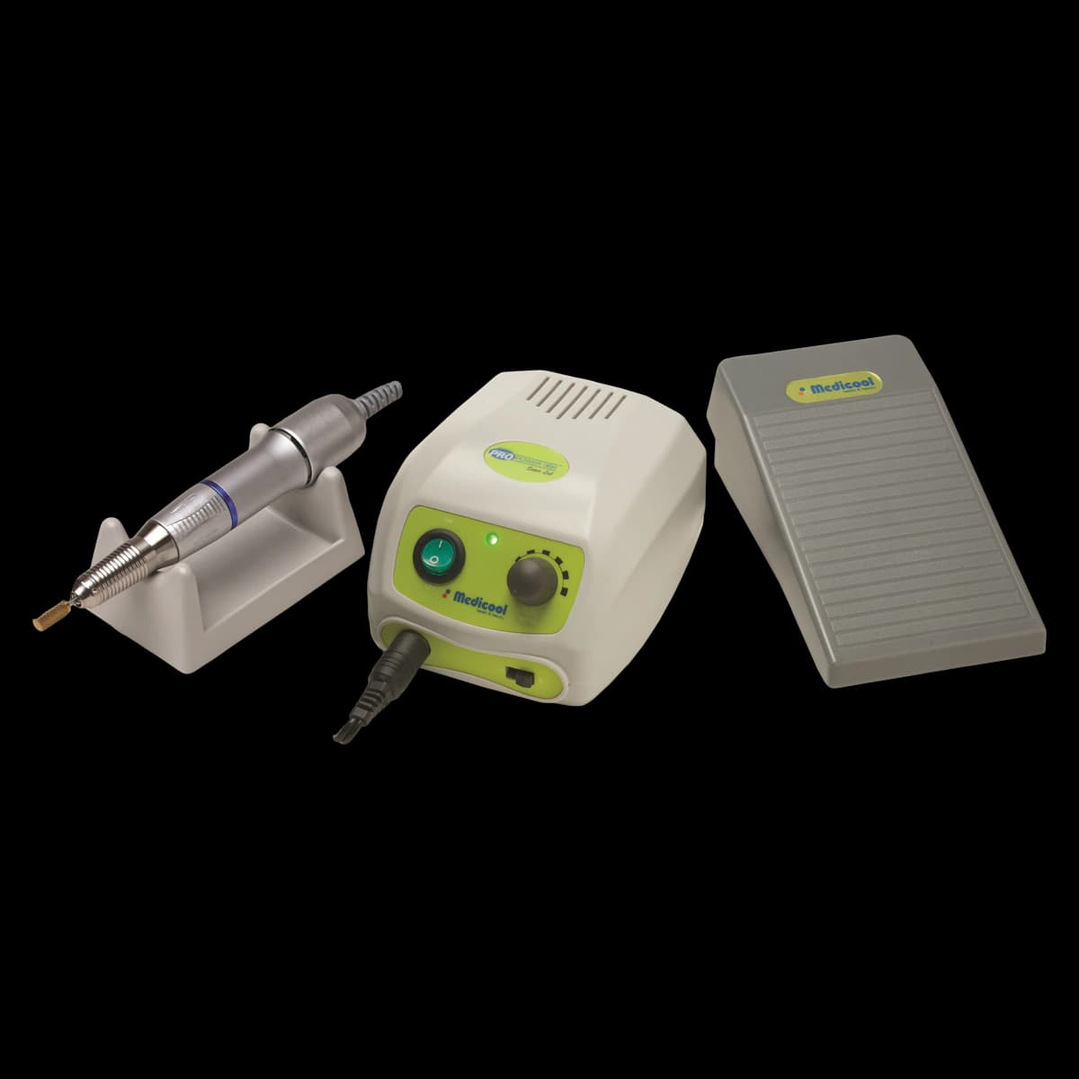 Medicool Pro Power 35K Super Lab Handpiece Nail Glide Green - Nail Glide Super Drill - Image 1