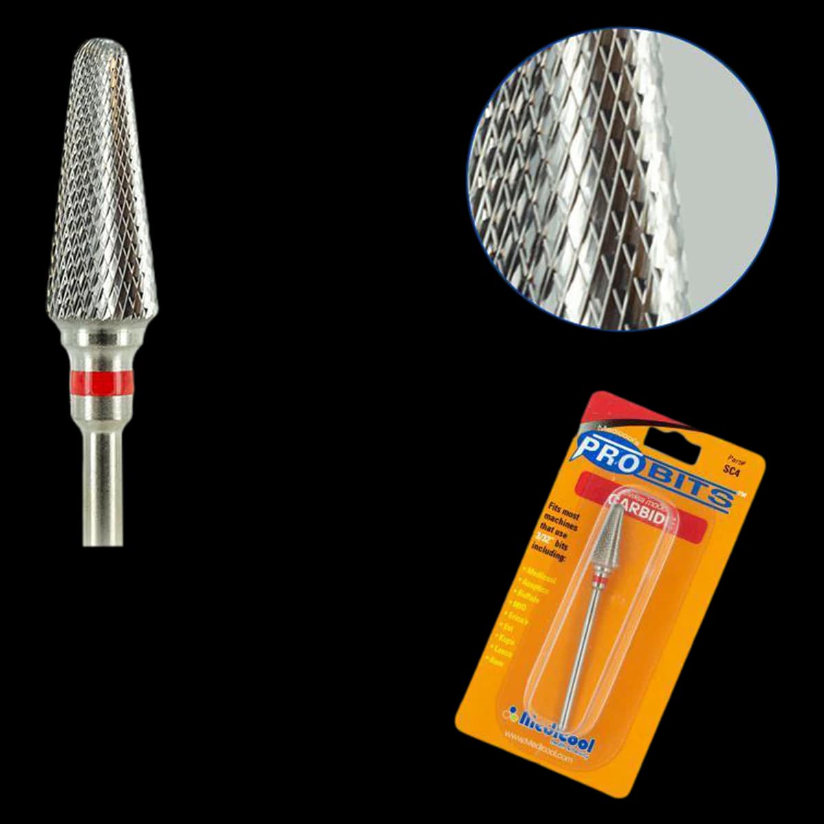 Medicool Swiss Carbide Burr, Large Cone, 3/32" Shank, Each - Swiss Carbide Burr Cone - Image 1