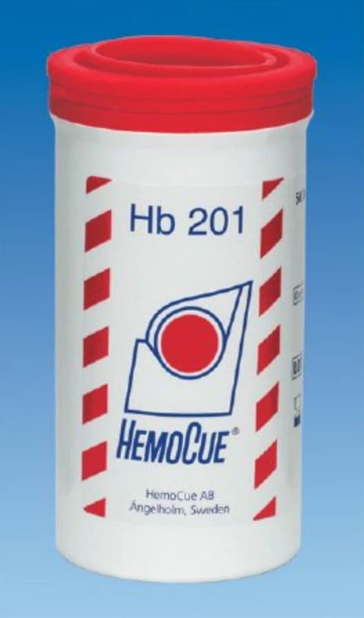 HemoCue Hb 201 Microcuvettes, 4x50/Box (200 per Box) - Hb201 Microcuvettes - Image 1